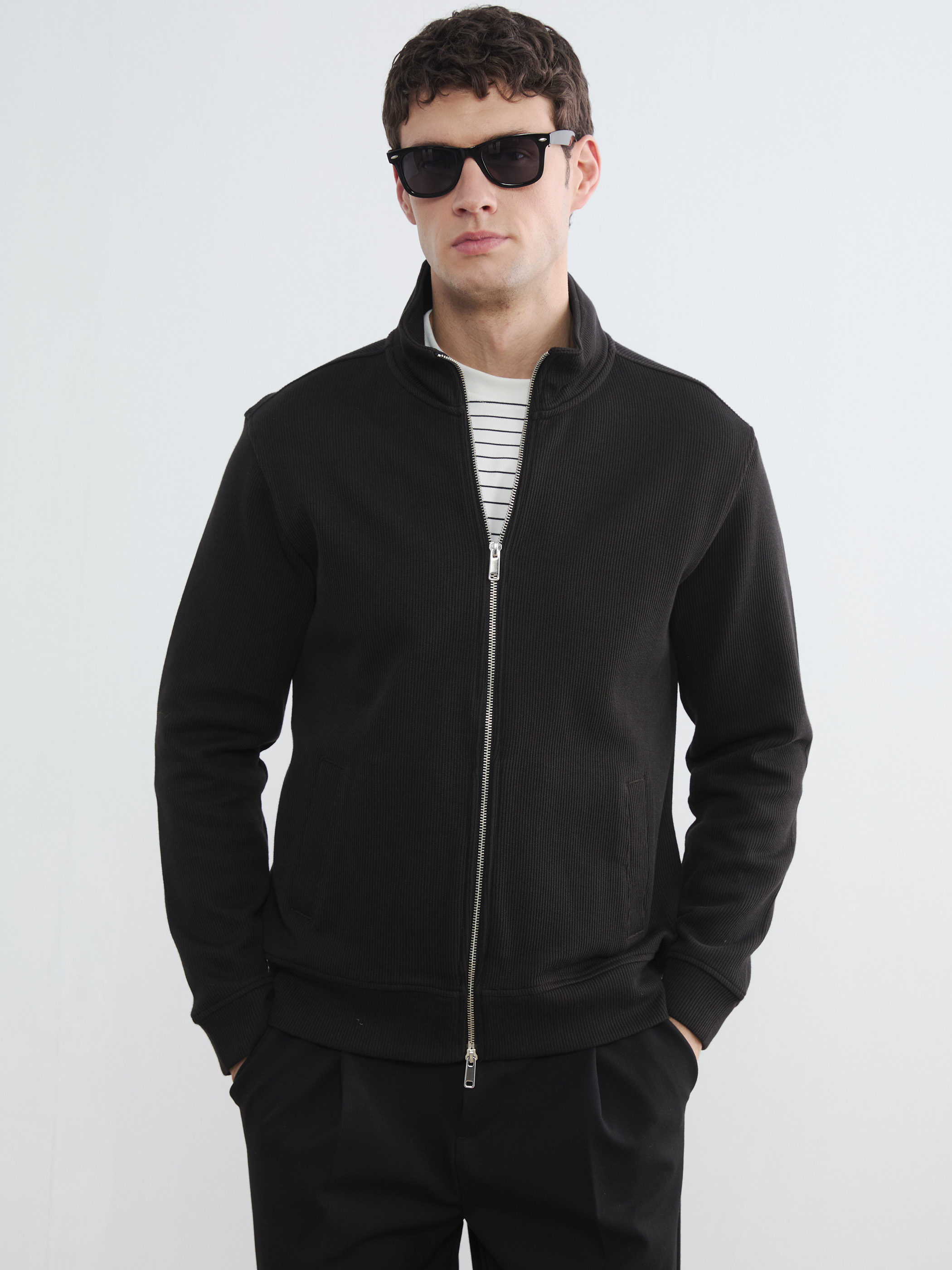 LCW Vision Dik Yaka Erkek Fermuarlı Sweatshirt
