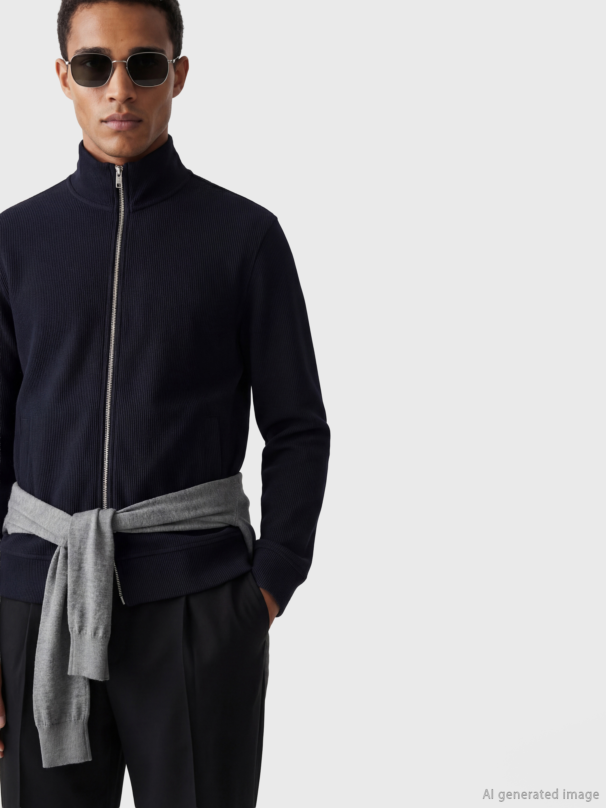 LCW Vision Dik Yaka Erkek Fermuarlı Sweatshirt