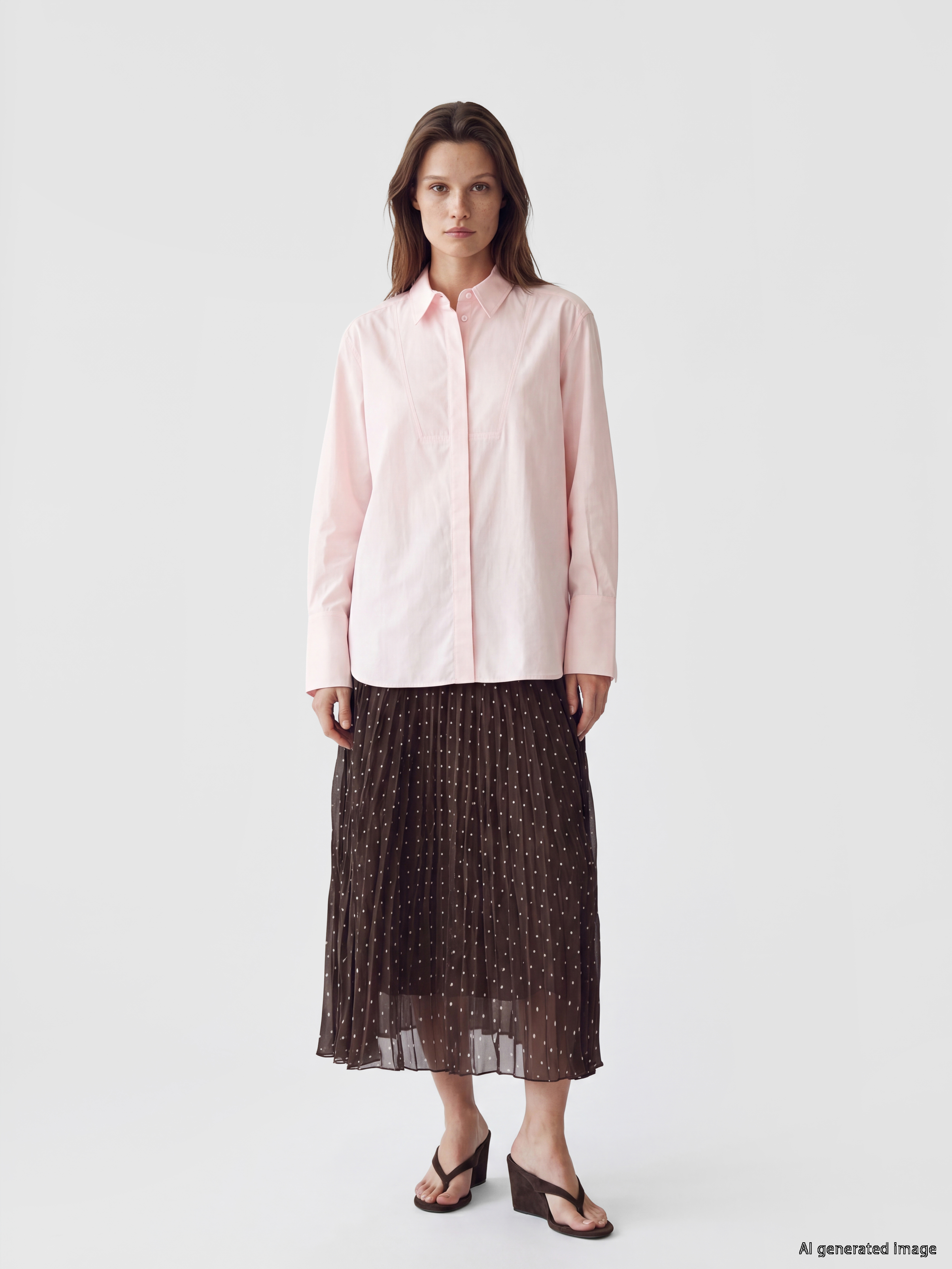 LCW Modest Poplin Kadın Gömlek Tunik görsel 2