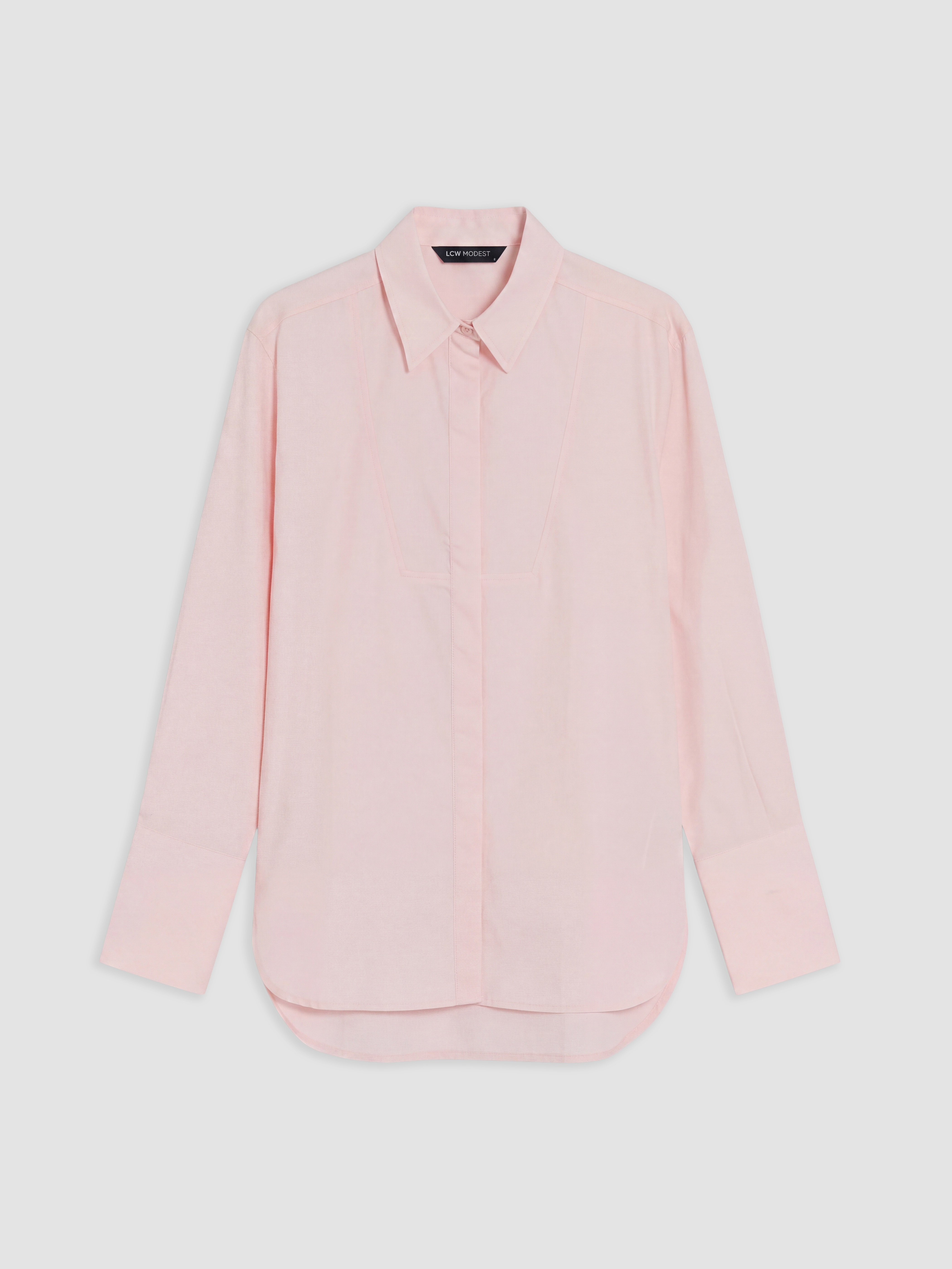 LCW Modest Poplin Kadın Gömlek Tunik görsel 5