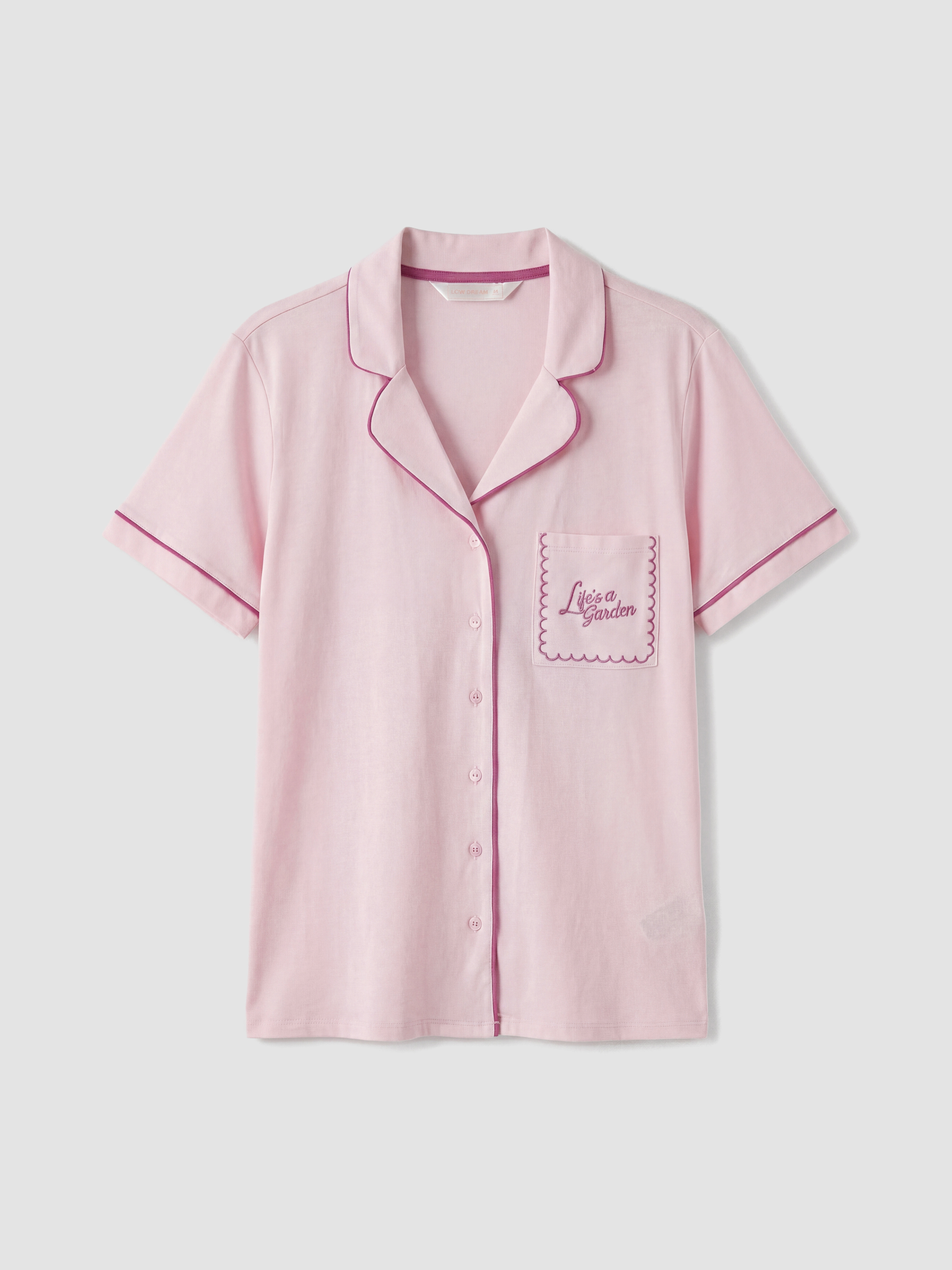 LCW DREAM Gömlek Yaka %100 Pamuklu Kadın Pijama Takımı görsel 6