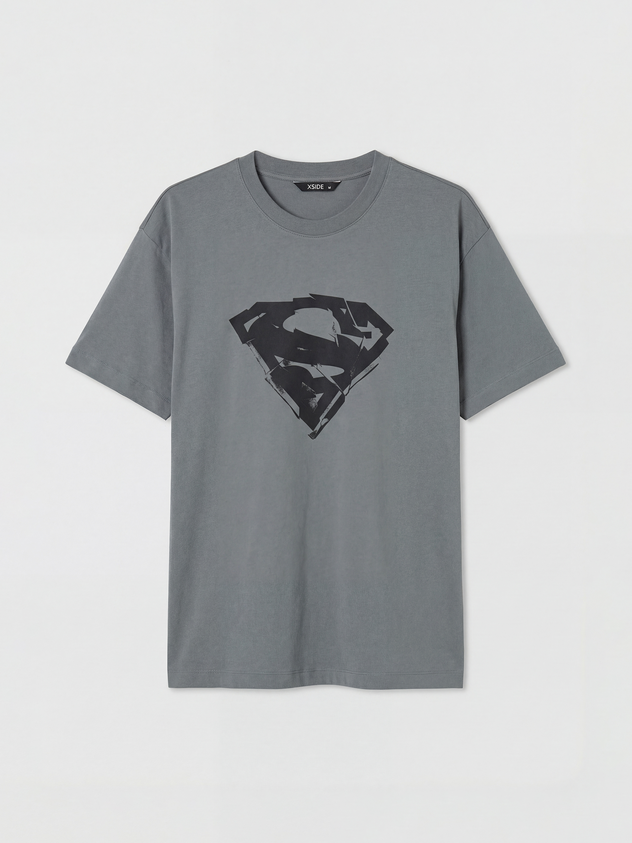 XSIDE Bisiklet Yaka Superman Baskılı Erkek Tişört görsel 5