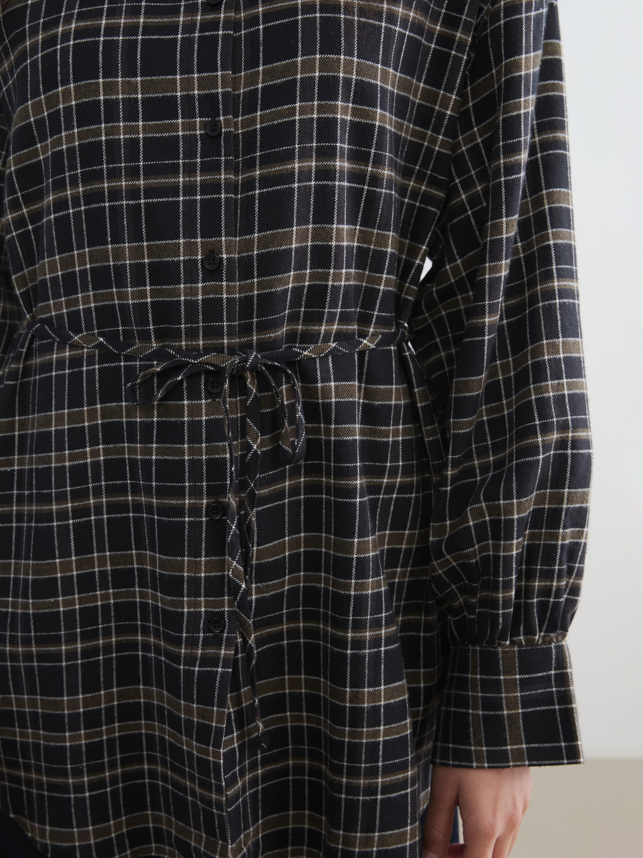 LCW Modest Ekose Kadın Gömlek Tunik görsel 3