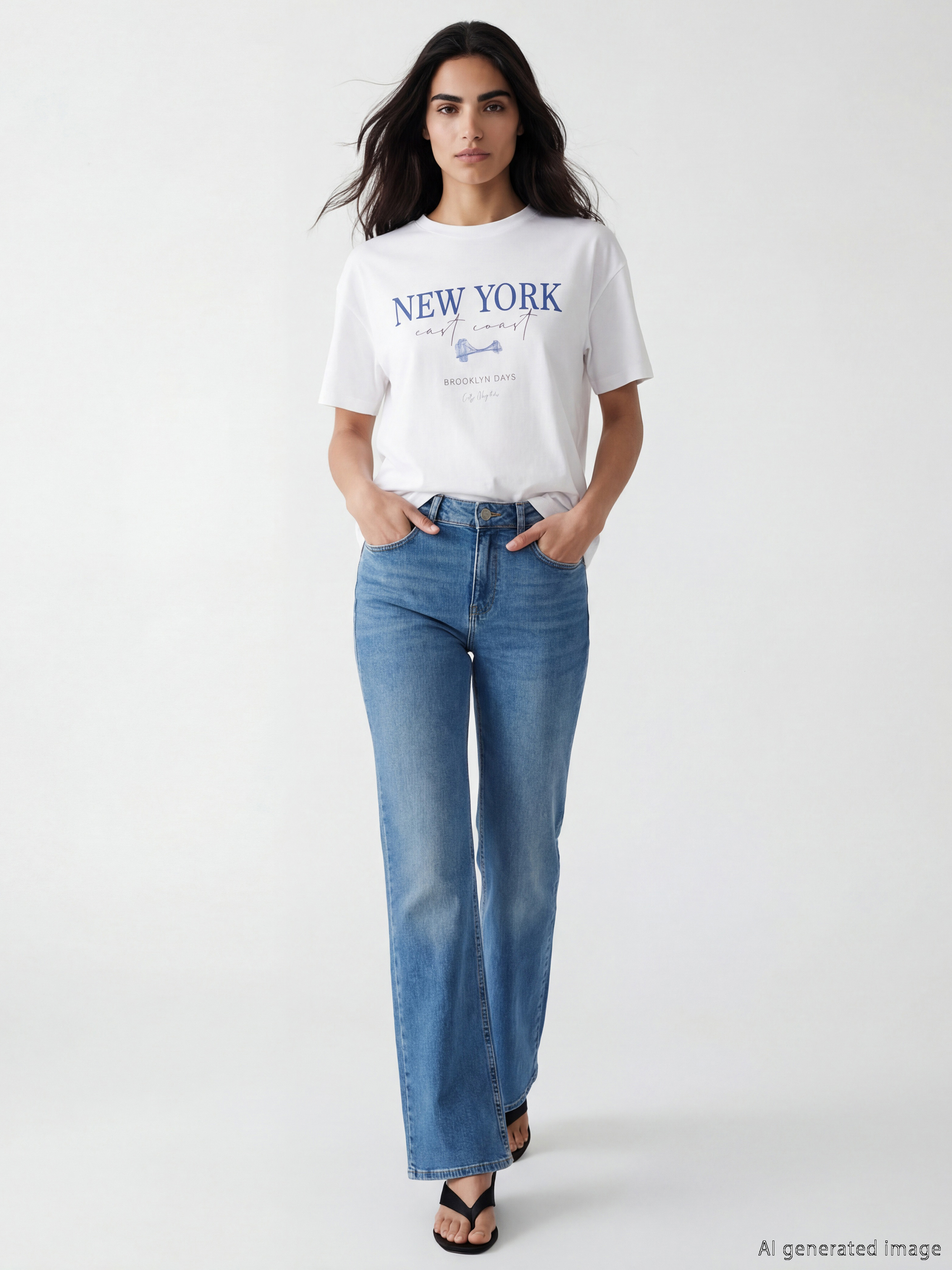 LCW Vision Baskılı Oversize %100 Pamuklu Kadın Tişört görsel 2