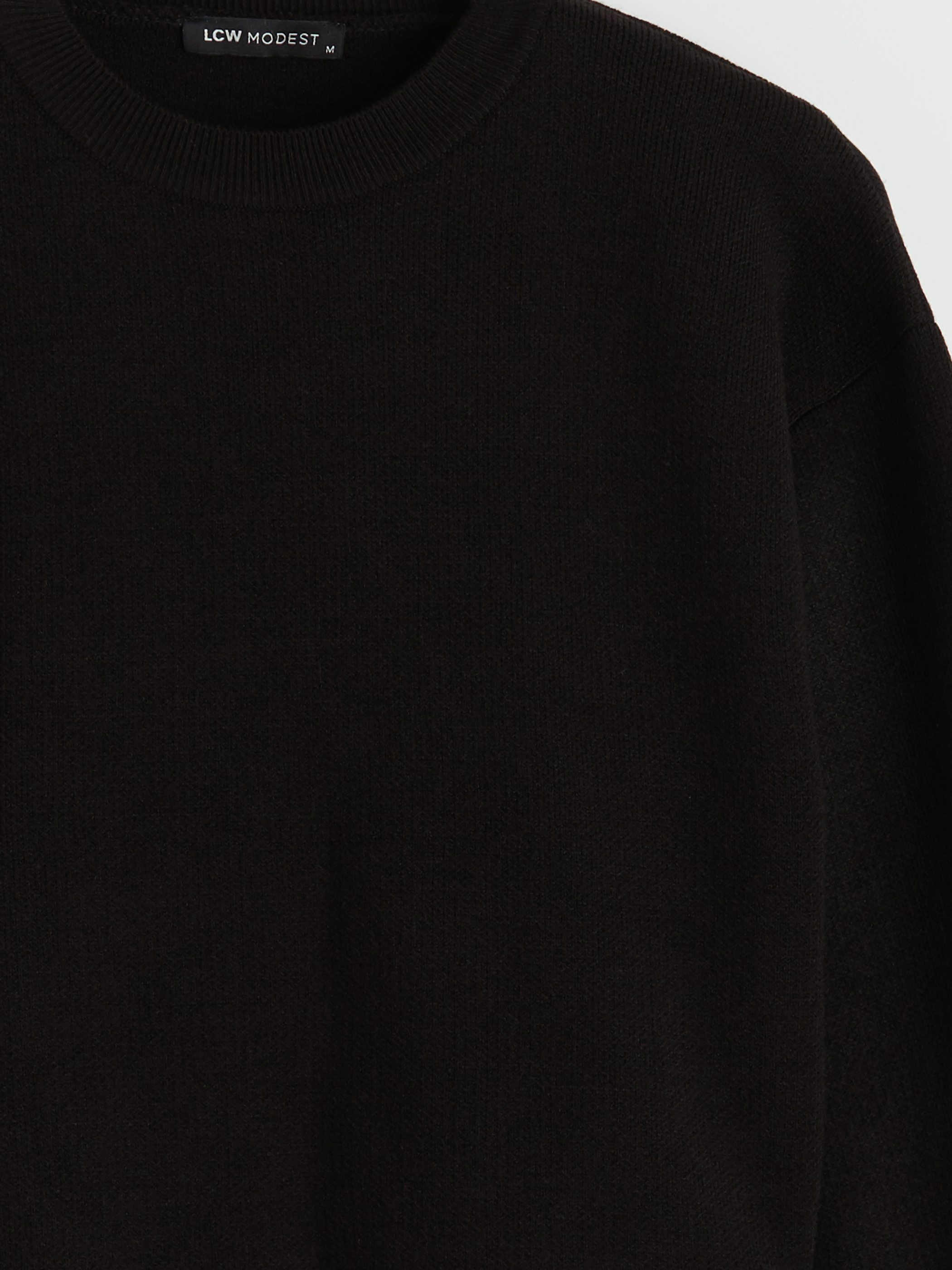 LCW Comfort Bisiklet Yaka Crop Kadın Triko Kazak görsel 8