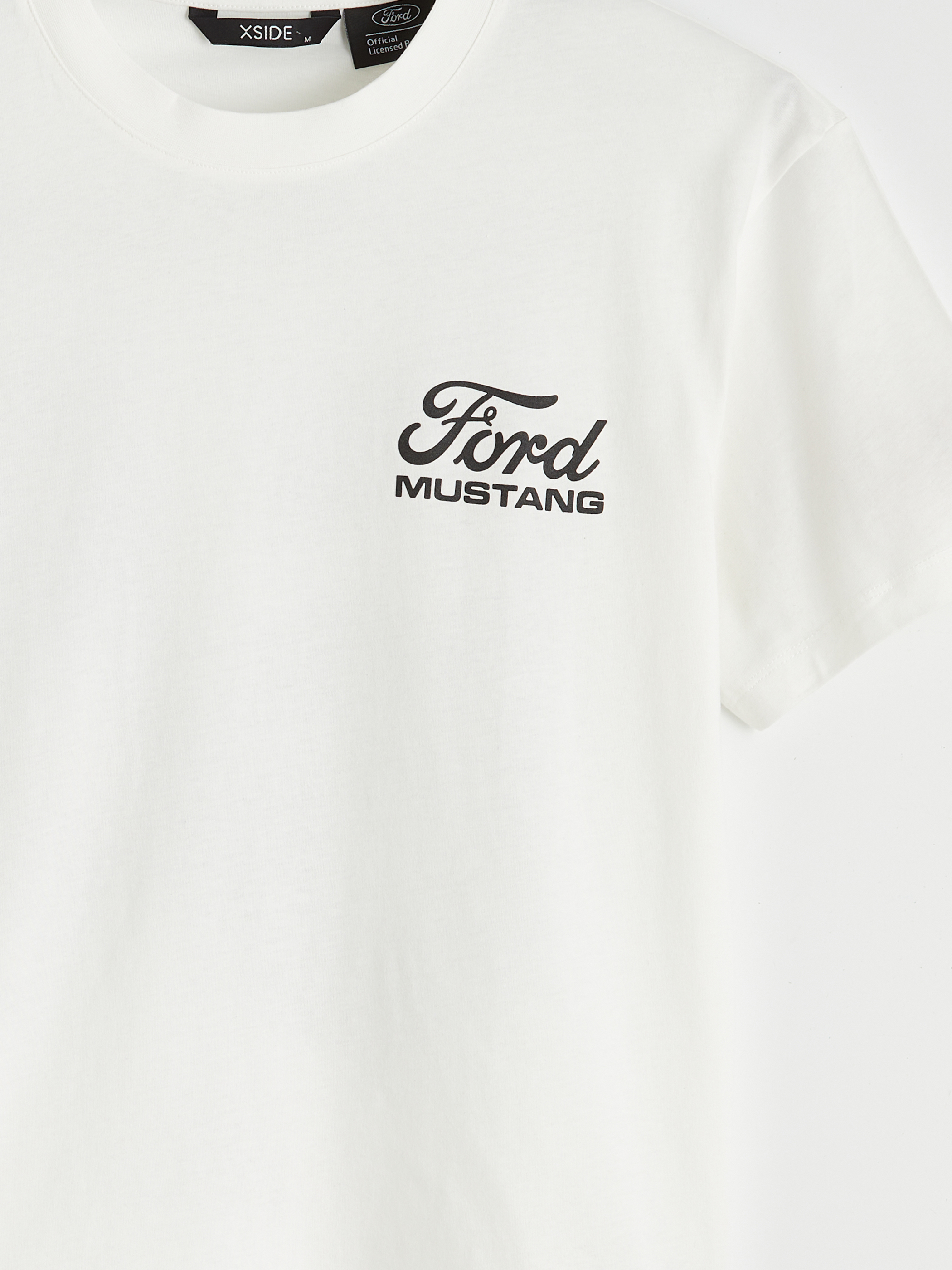 XSIDE Bisiklet Yaka Ford Baskılı Erkek Tişört görsel 7