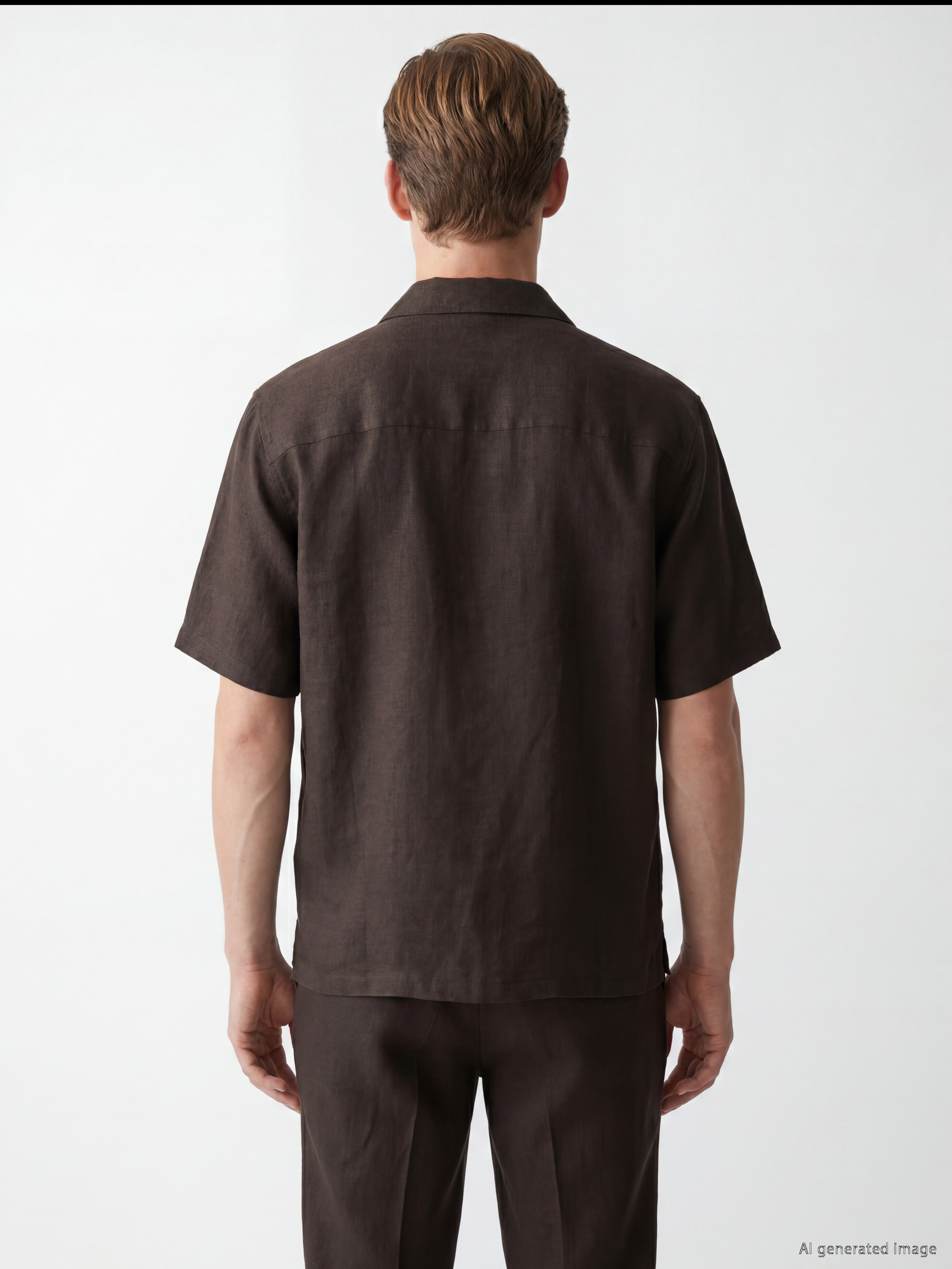 SOUTHBLUE Loose Fit %100 Keten Erkek Gömlek görsel 3