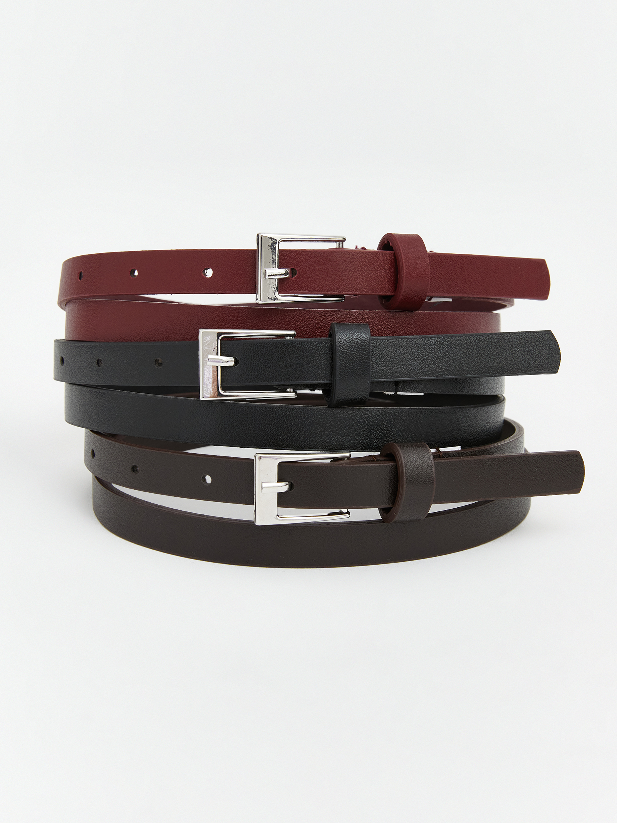 LCW ACCESSORIES Deri Görünümlü Kadın Kemer 3'lü görsel 3