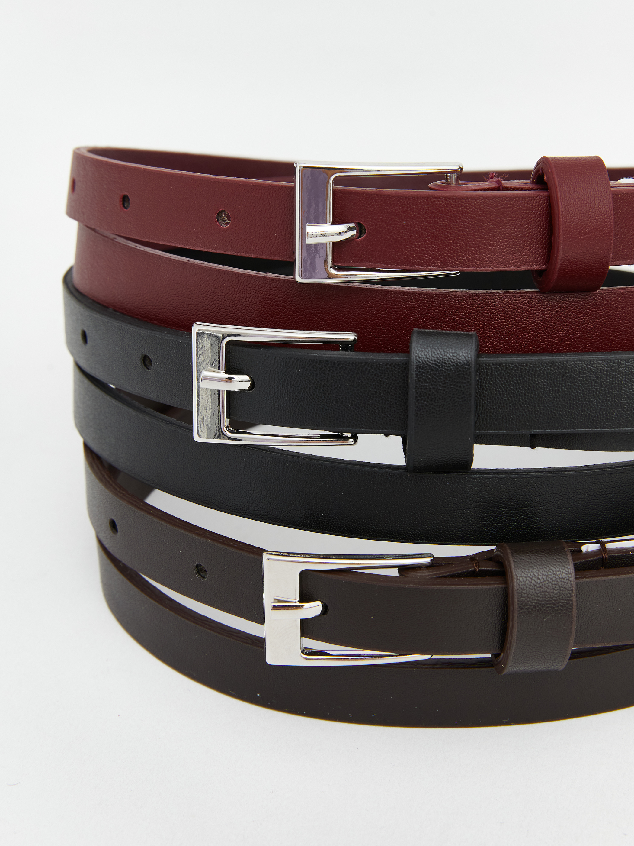LCW ACCESSORIES Deri Görünümlü Kadın Kemer 3'lü görsel 7