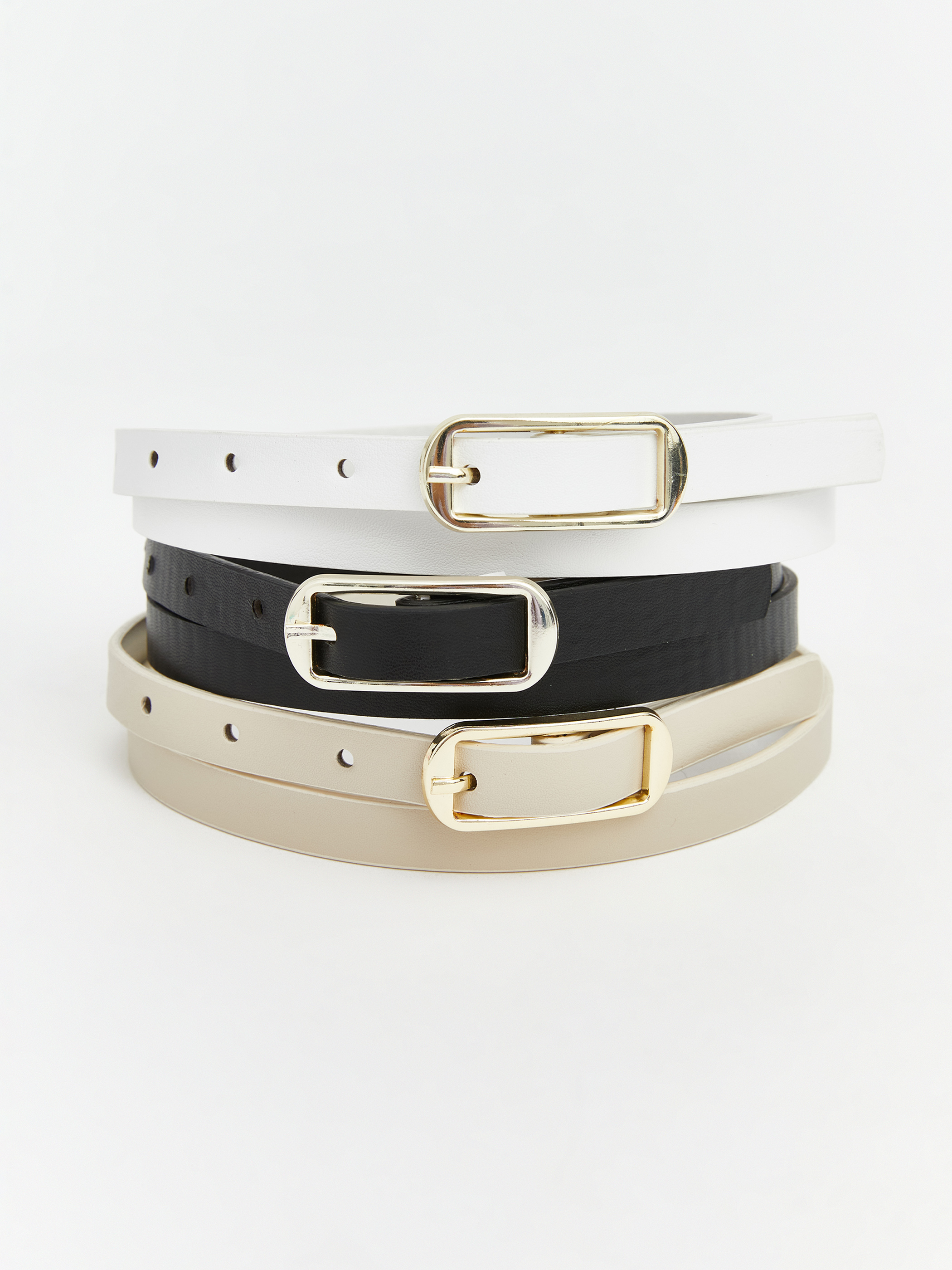 LCW ACCESSORIES Deri Görünümlü Kadın Kemer 3'lü görsel 3