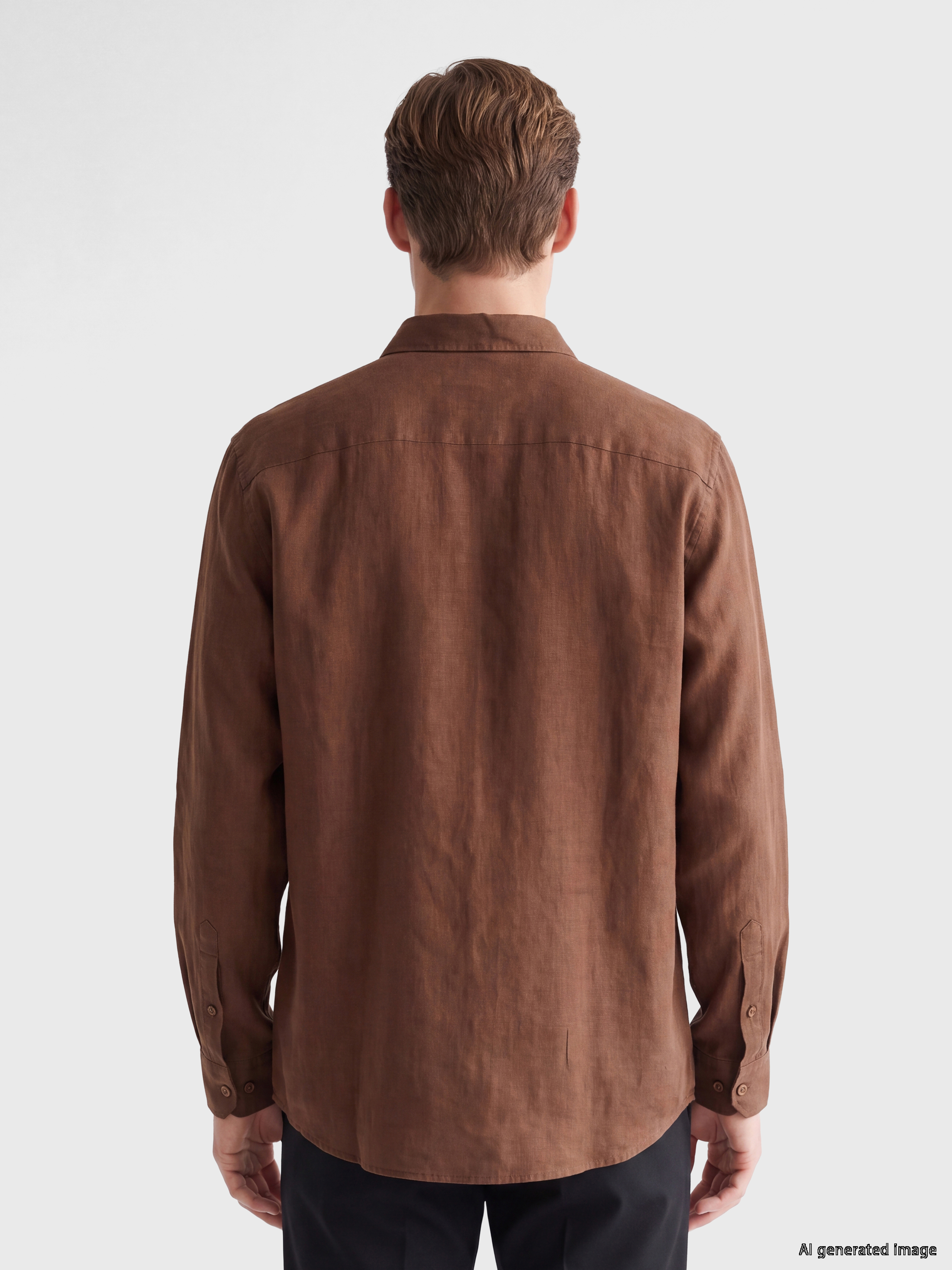 SOUTHBLUE Regular Fit %100 Keten Erkek Gömlek görsel 4