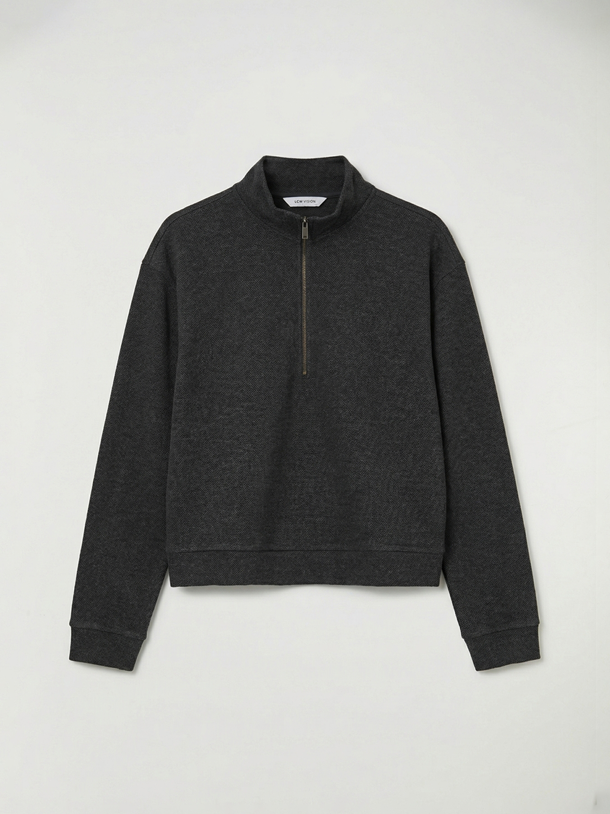 LCWAIKIKI Classic Dik Yaka Desenli Soft Touch Kadın Sweatshirt görsel 6