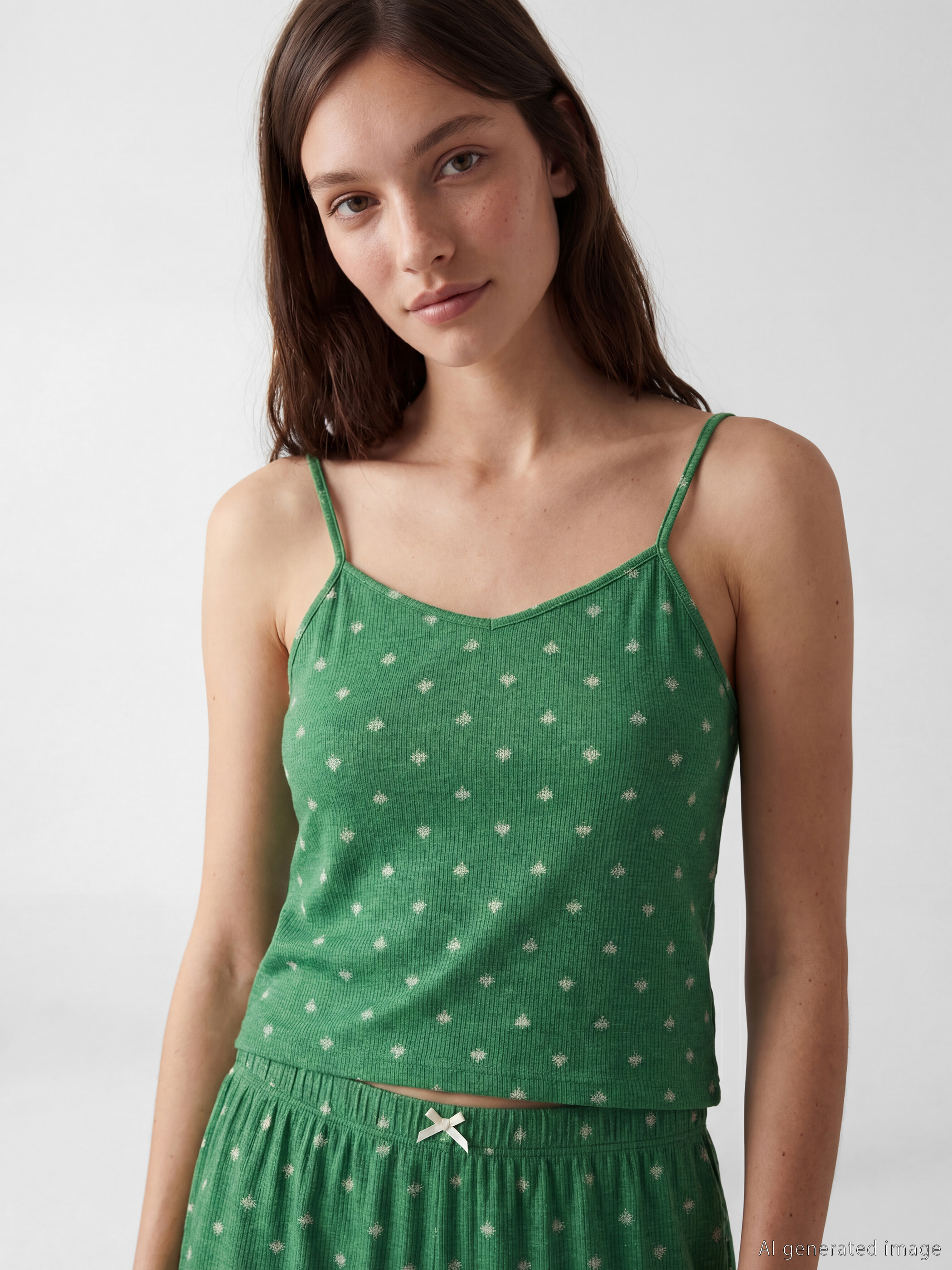 LCW DREAM Desenli Kadın Şortlu Pijama Takımı görsel 2