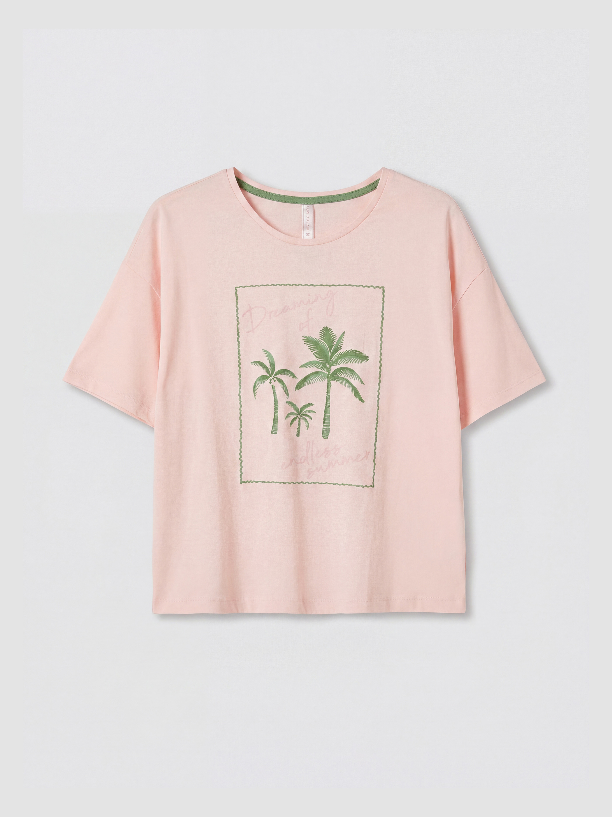 LCW DREAM Bisiklet Yaka Baskılı Kadın Pijama Takımı görsel 6