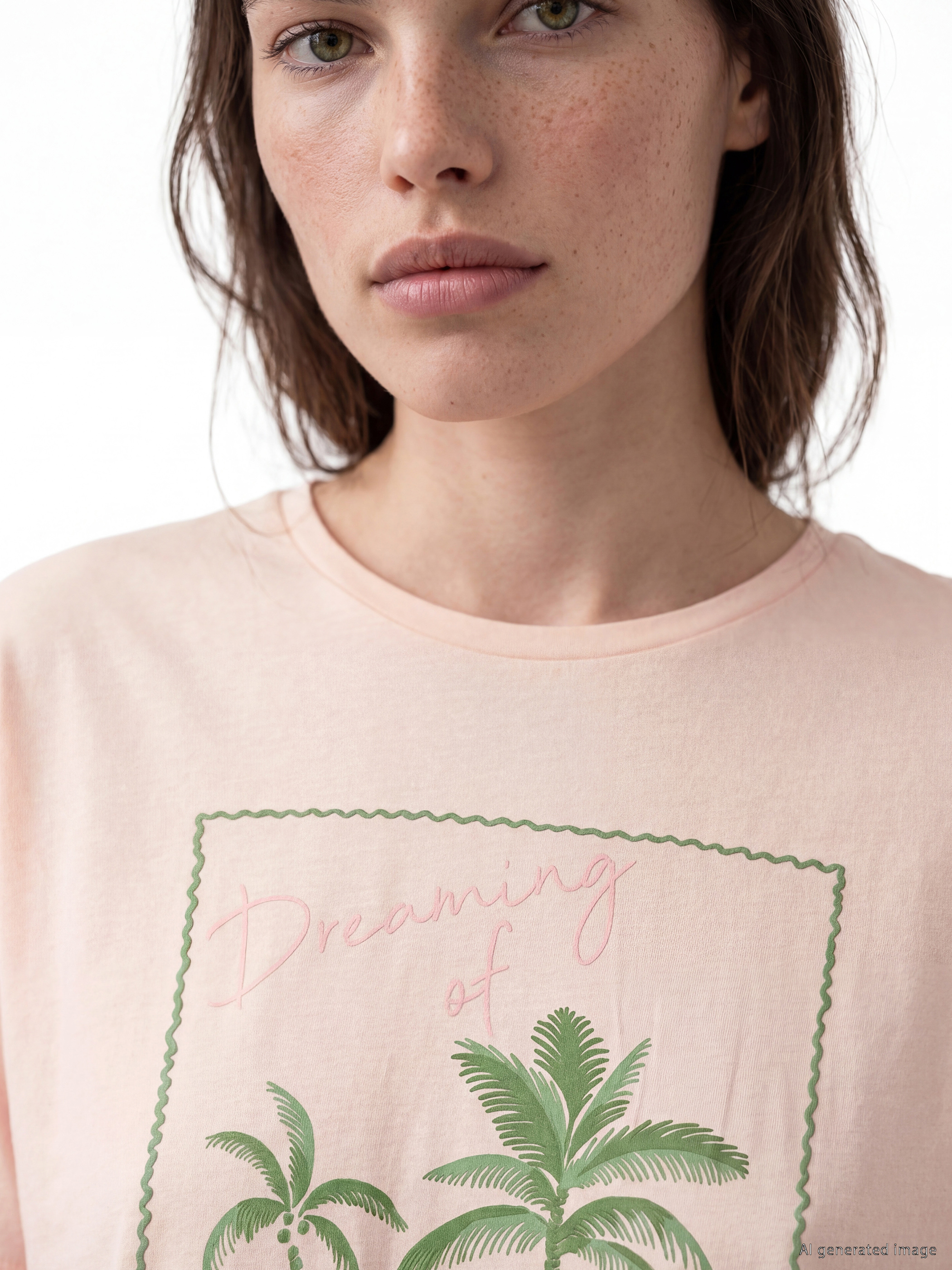 LCW DREAM Bisiklet Yaka Baskılı Kadın Pijama Takımı görsel 3