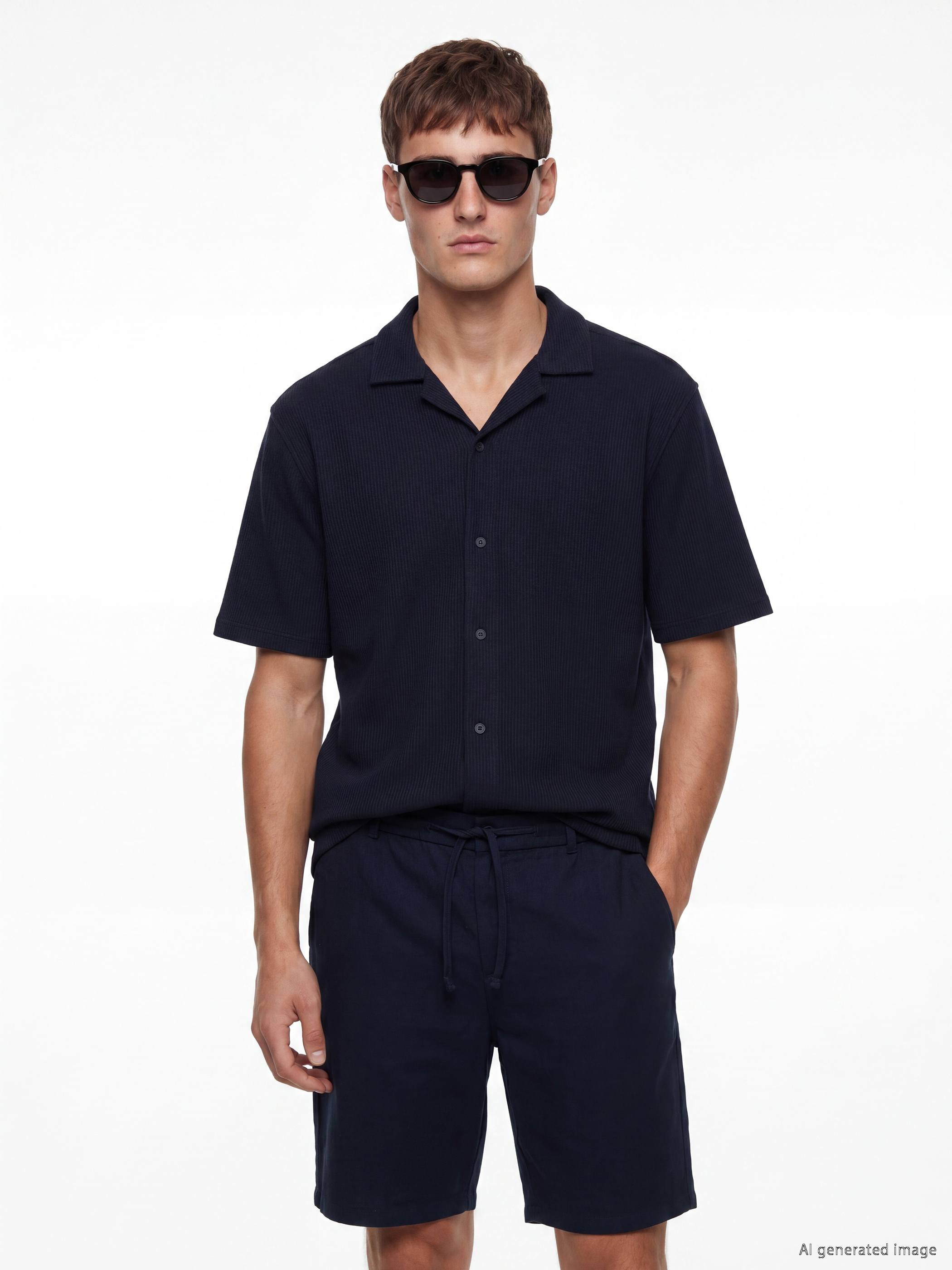 LCW Vision Regular Fit Resort Yaka Erkek Dokulu Gömlek
