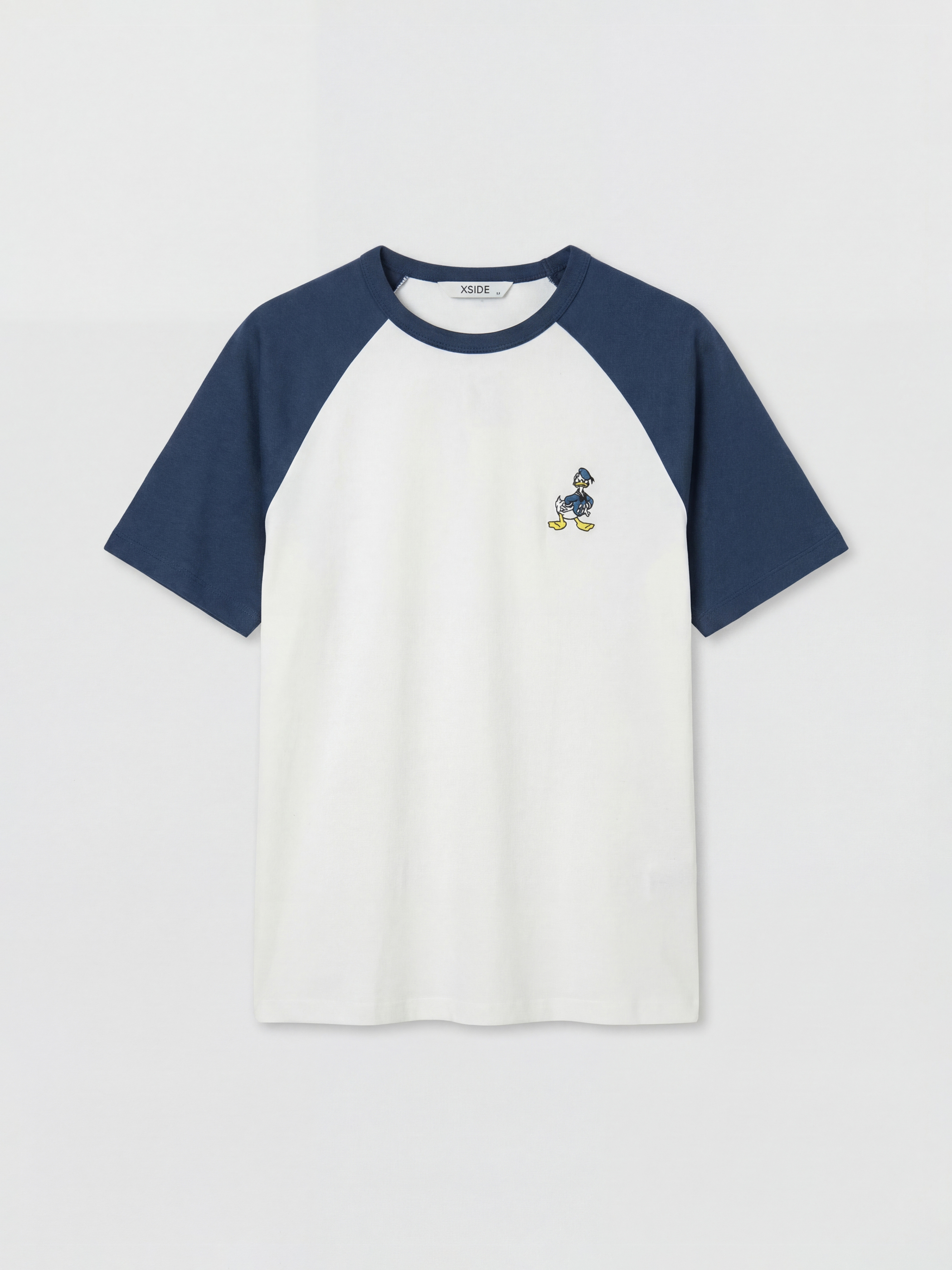 XSIDE Bisiklet Yaka Donald Duck Nakışlı Erkek Tişört görsel 5