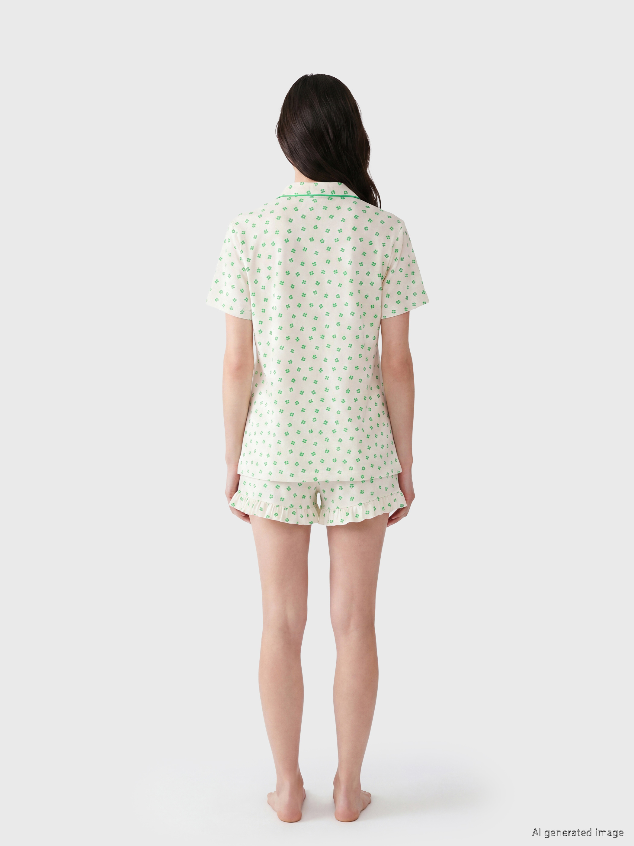 LCW DREAM Desenli Kadın Şortlu Pijama Takımı görsel 4