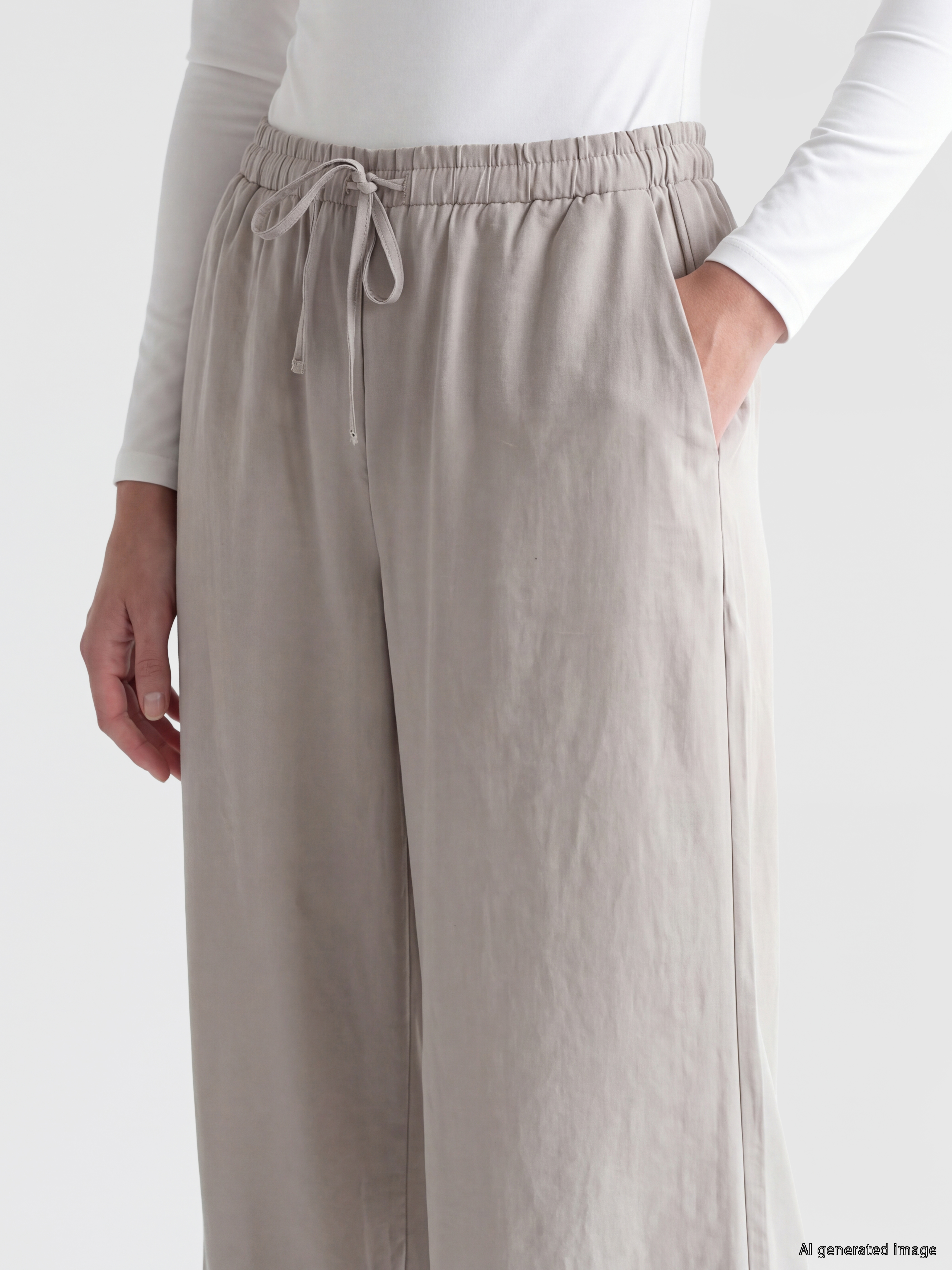 LCW Modest Beli Lastikli Modal Karışımlı Kadın Pantolon görsel 3