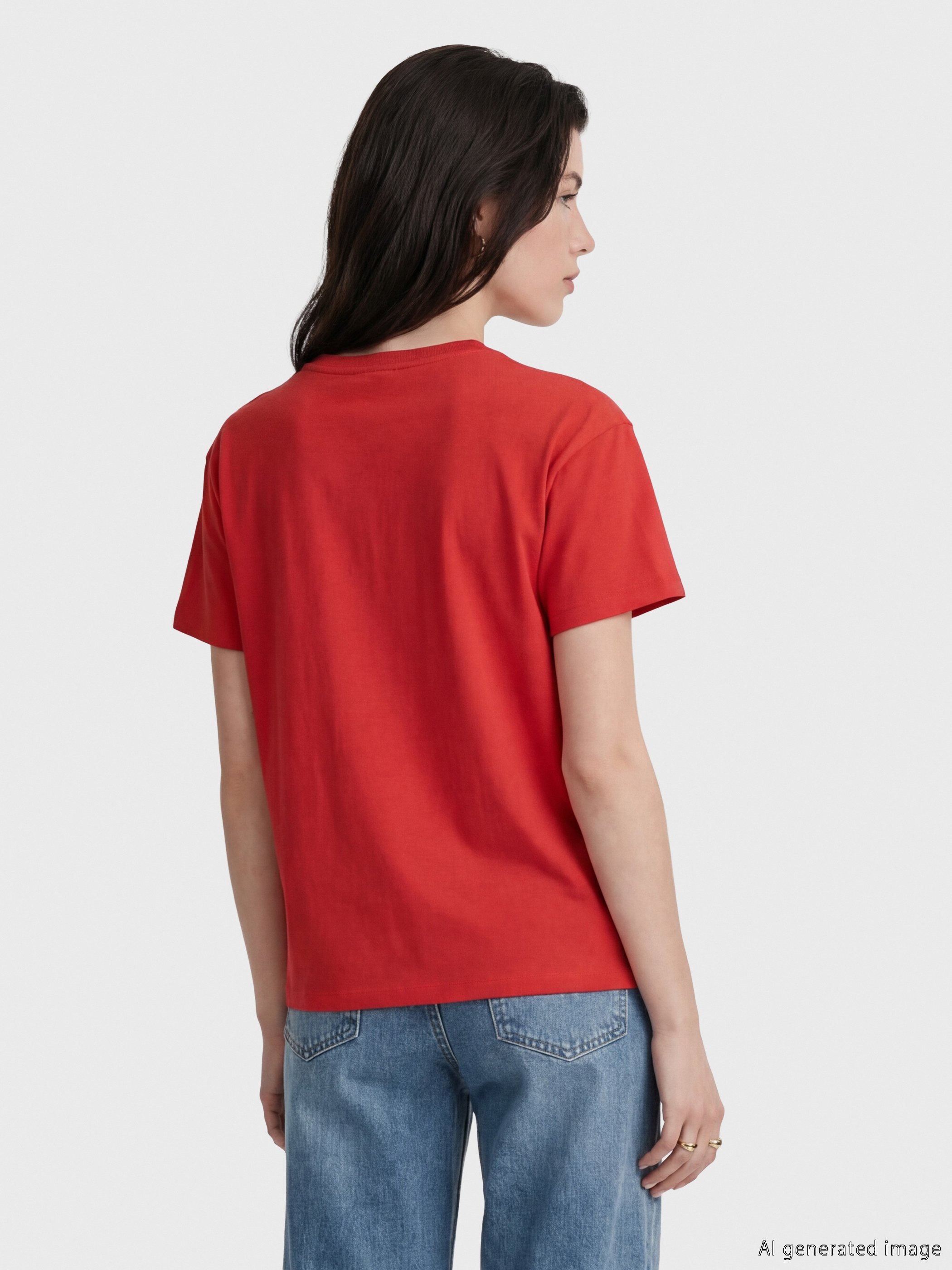 LCW Comfort Baskılı %100 Pamuklu Kadın Tişört görsel 3