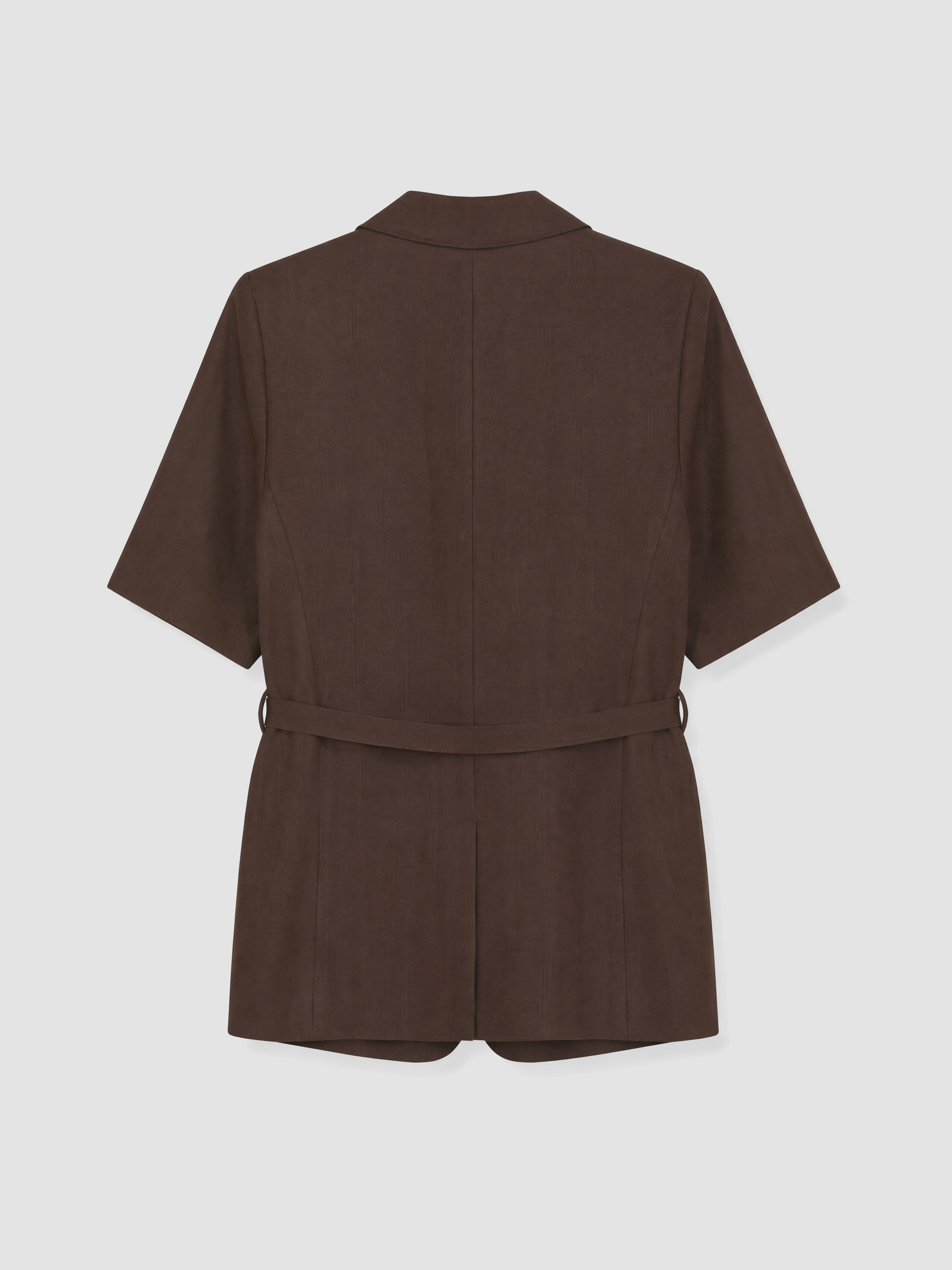 LCW STUDIO Kemerli Kadın %100 Keten Blazer Ceket görsel 3