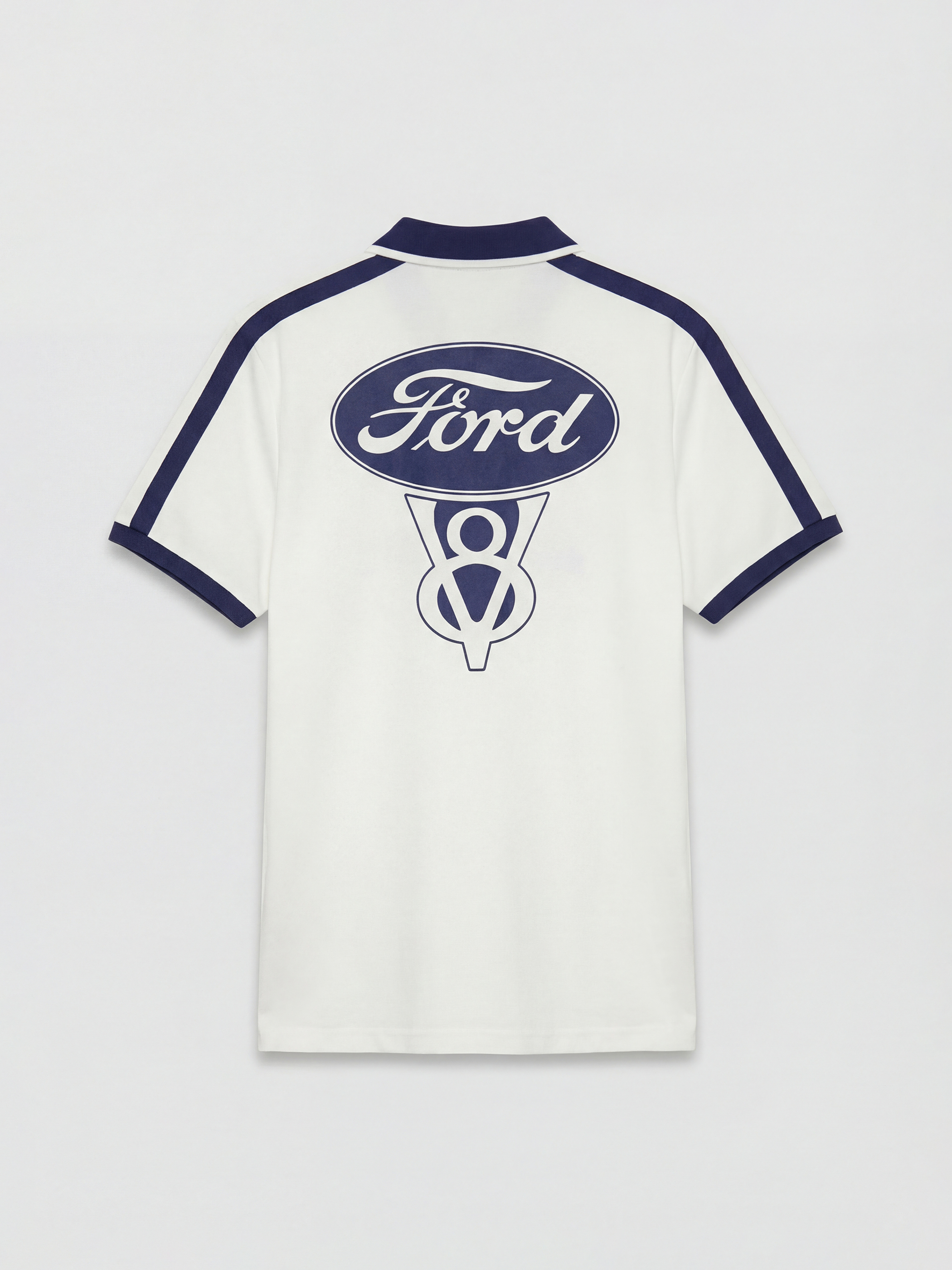 XSIDE Polo Yaka Ford Baskılı Oversize Erkek Tişört görsel 7