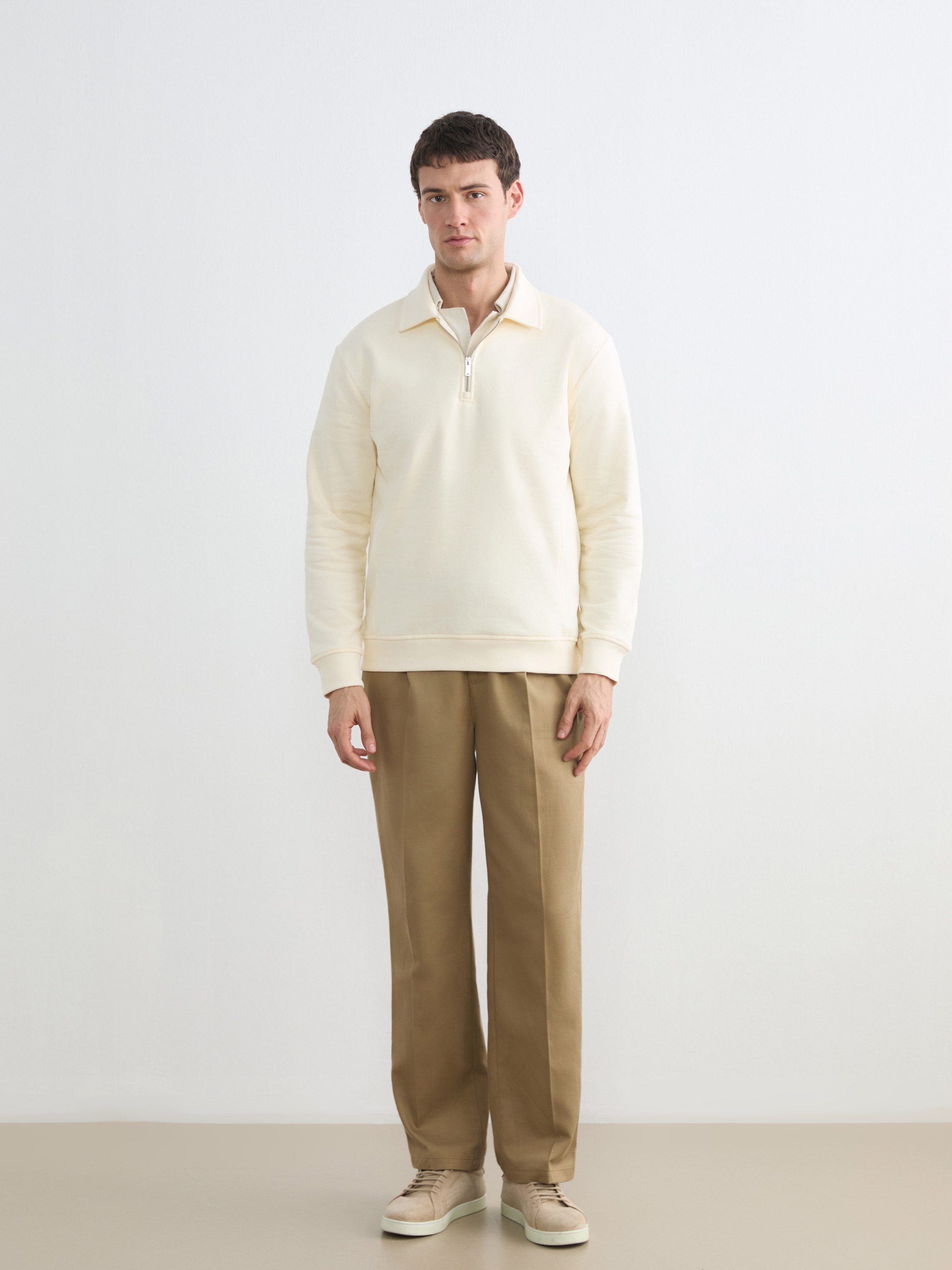 LCW Vision Fermuarlı Polo Yaka Erkek Sweatshirt görsel 4