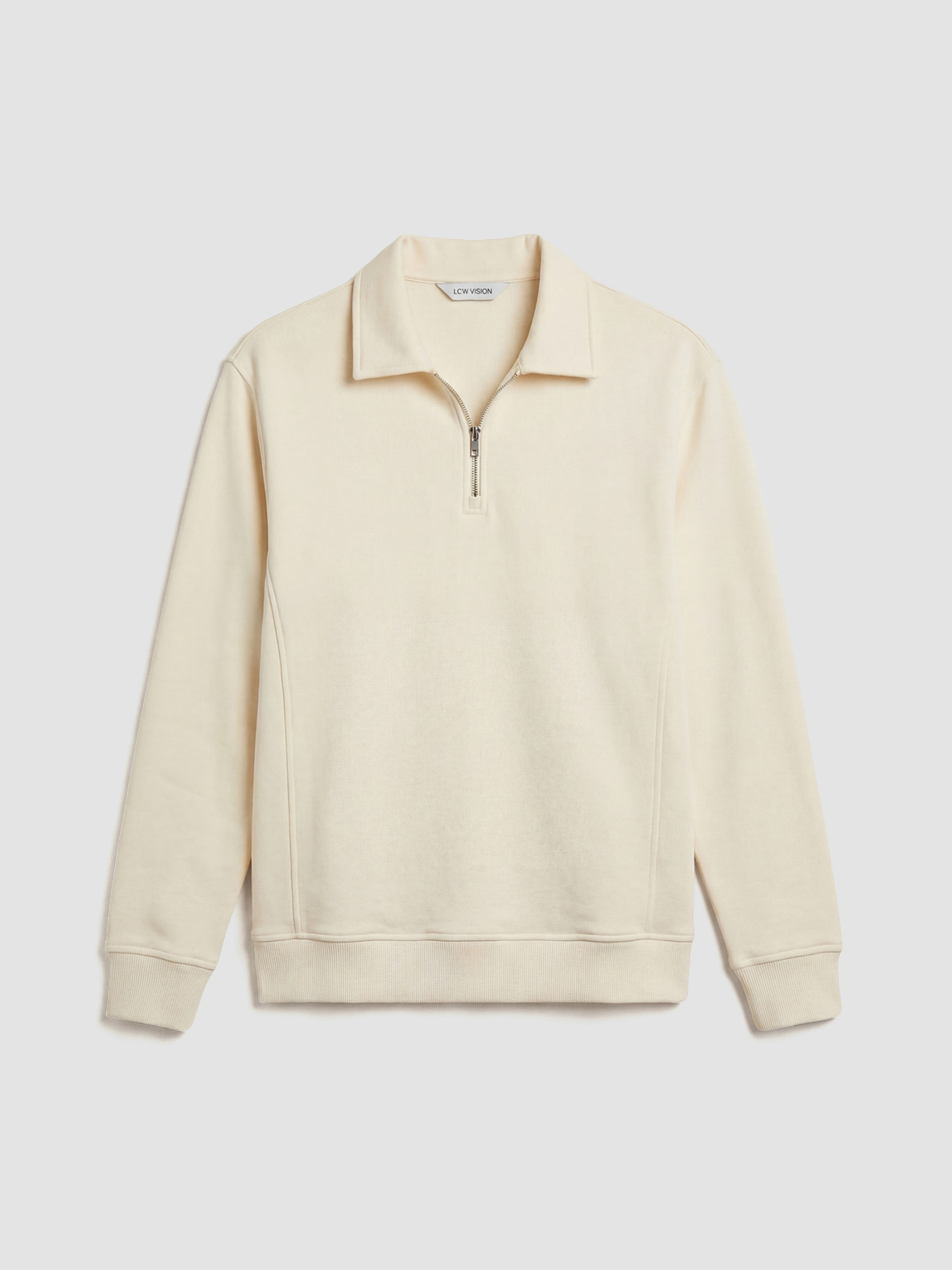 LCW Vision Fermuarlı Polo Yaka Erkek Sweatshirt görsel 7