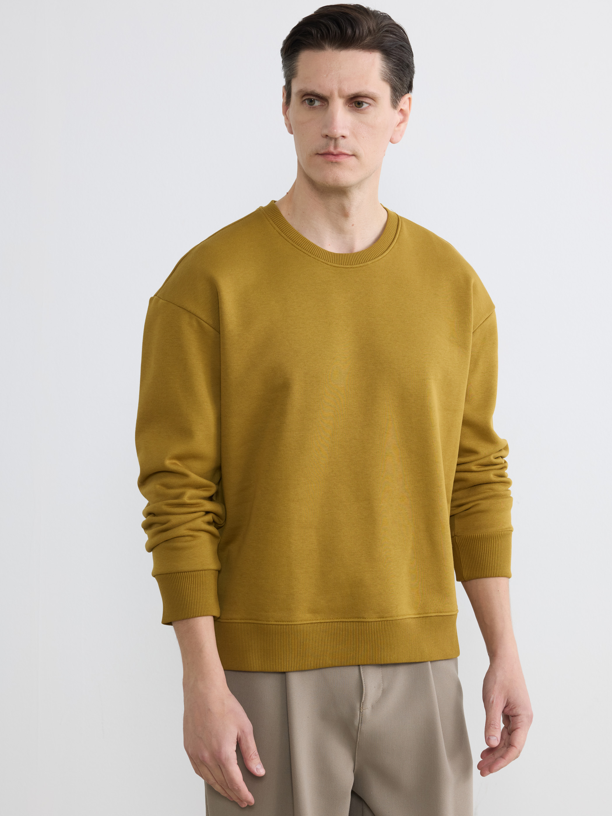 LCW Vision Erkek Bisiklet Yaka 3 İplik Şardonlu Sweatshirt görsel 3