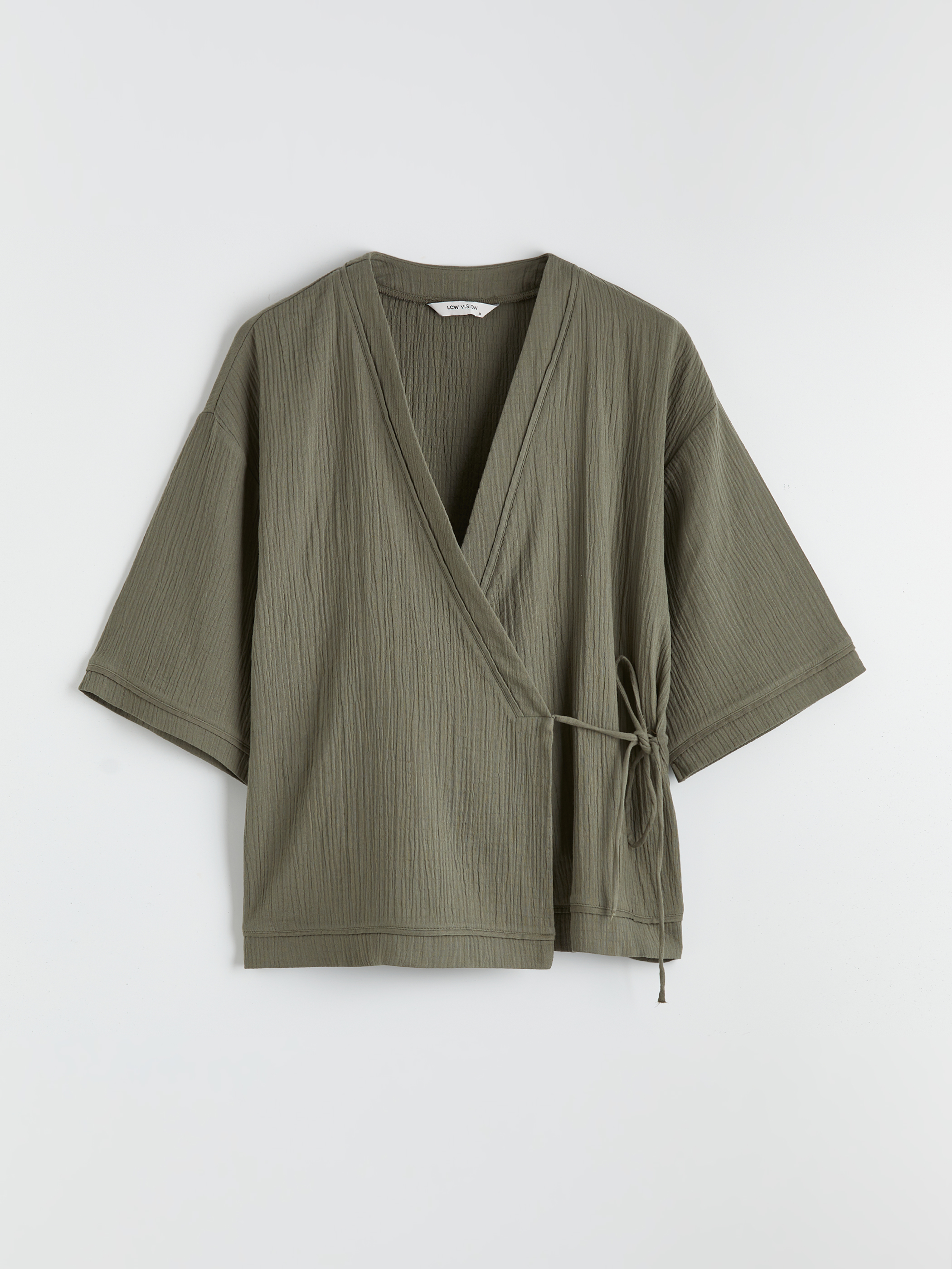 LCW Vision Kruvaze Yaka Dokulu Kadın Kimono görsel 6