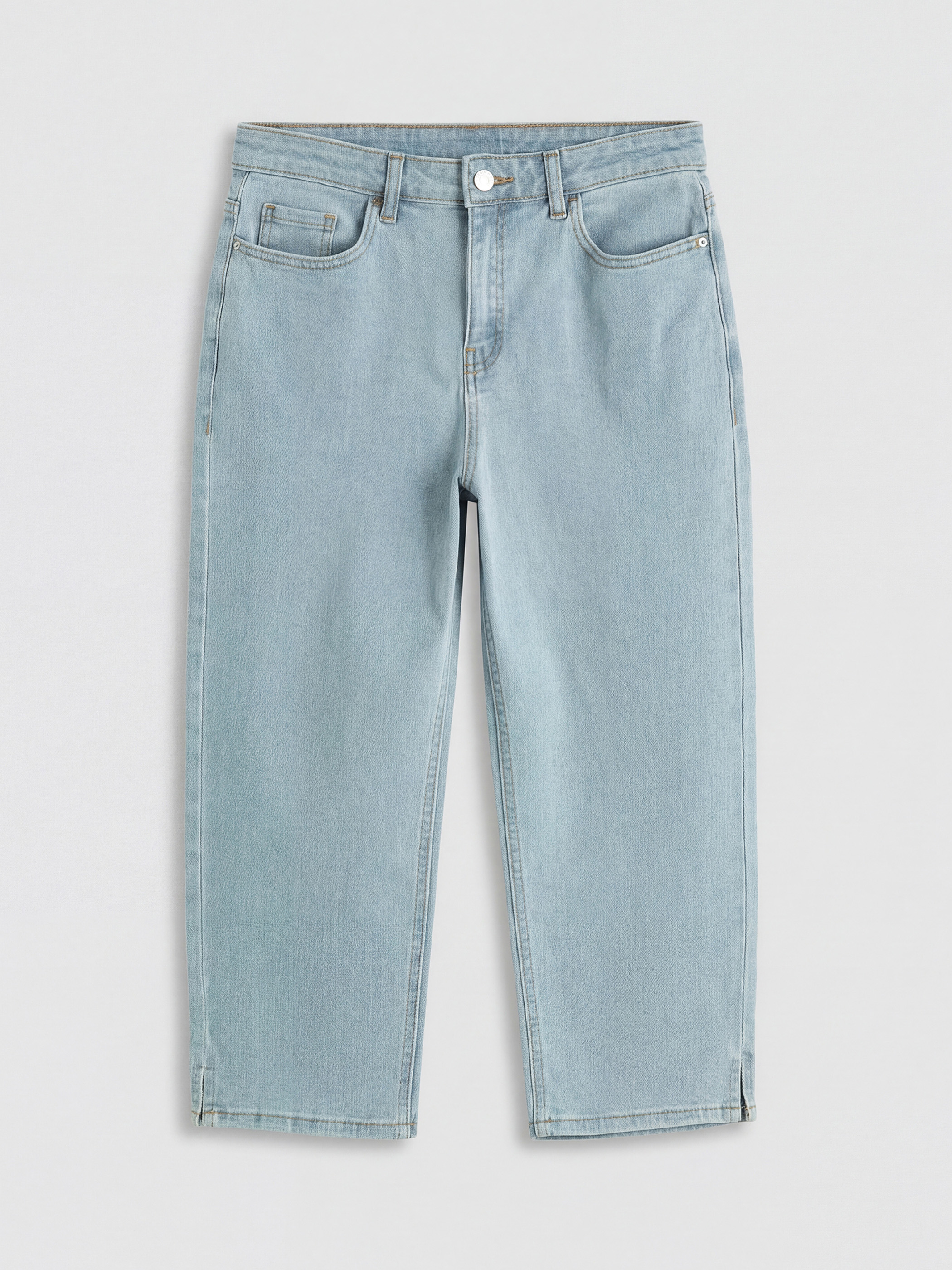 LCWAIKIKI Classic Yüksek Bel Slim Fit Kadın Jean Kapri görsel 5