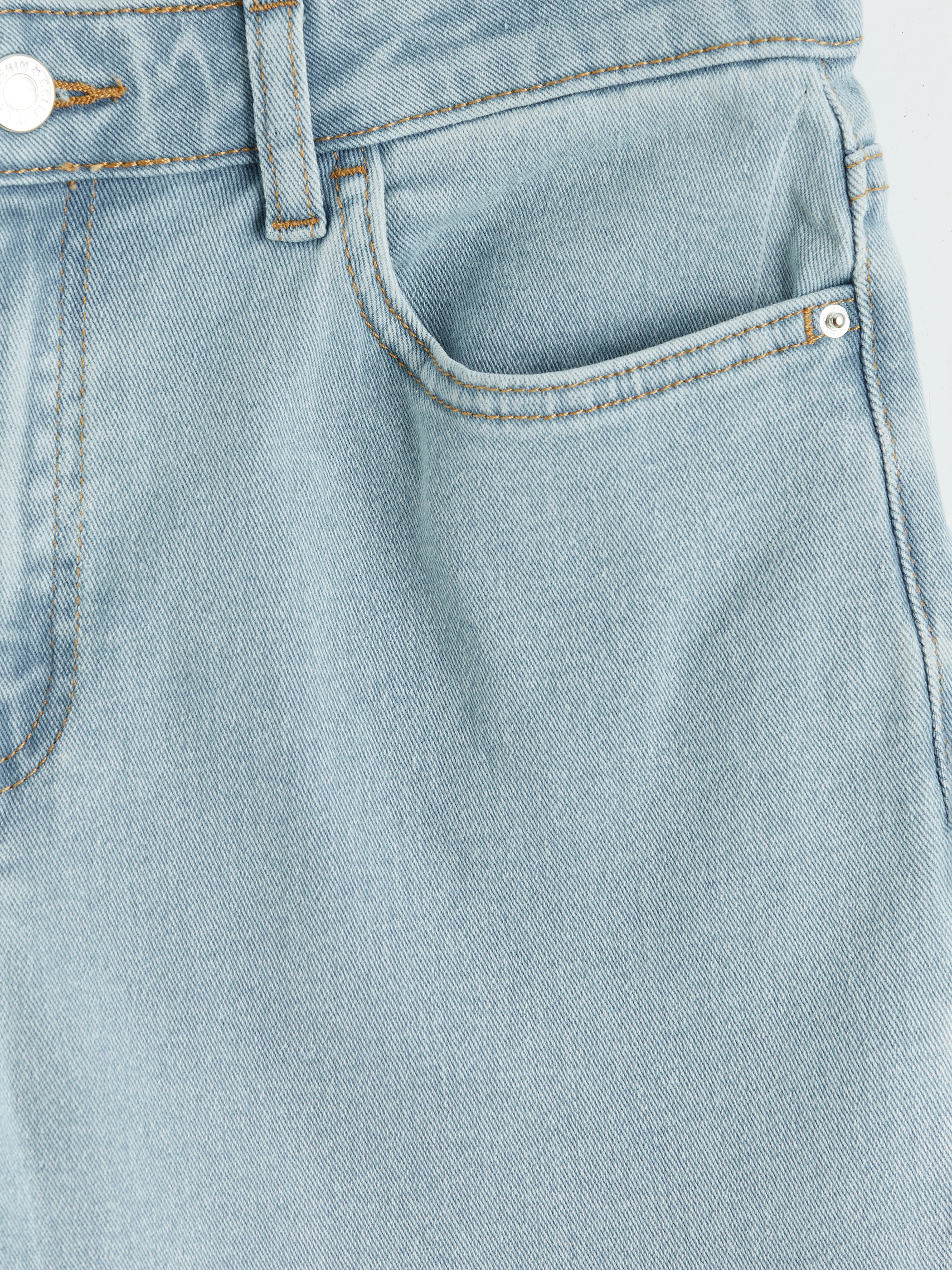 LCWAIKIKI Classic Yüksek Bel Slim Fit Kadın Jean Kapri görsel 7