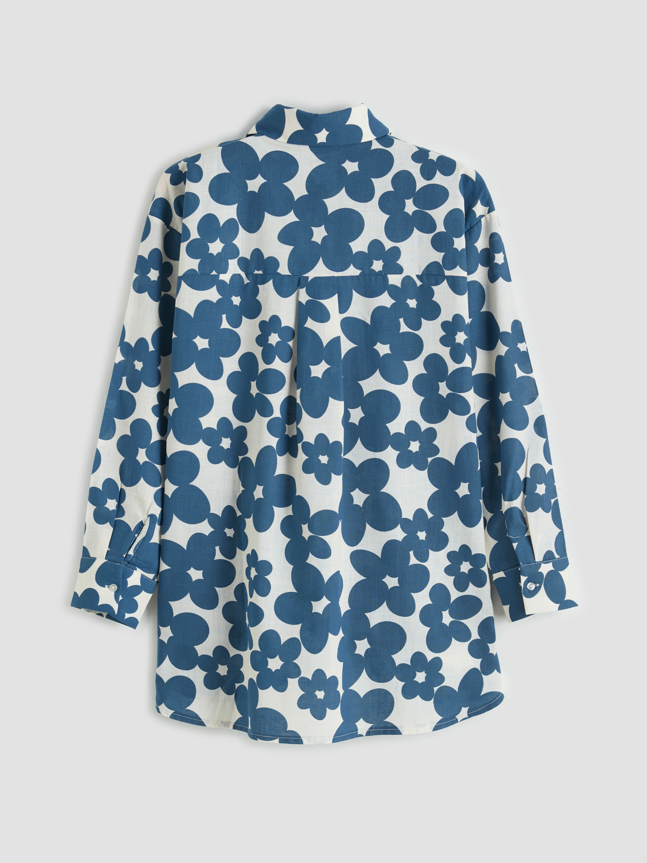 LCW Modest Desenli Oversize Kadın Gömlek Tunik görsel 6