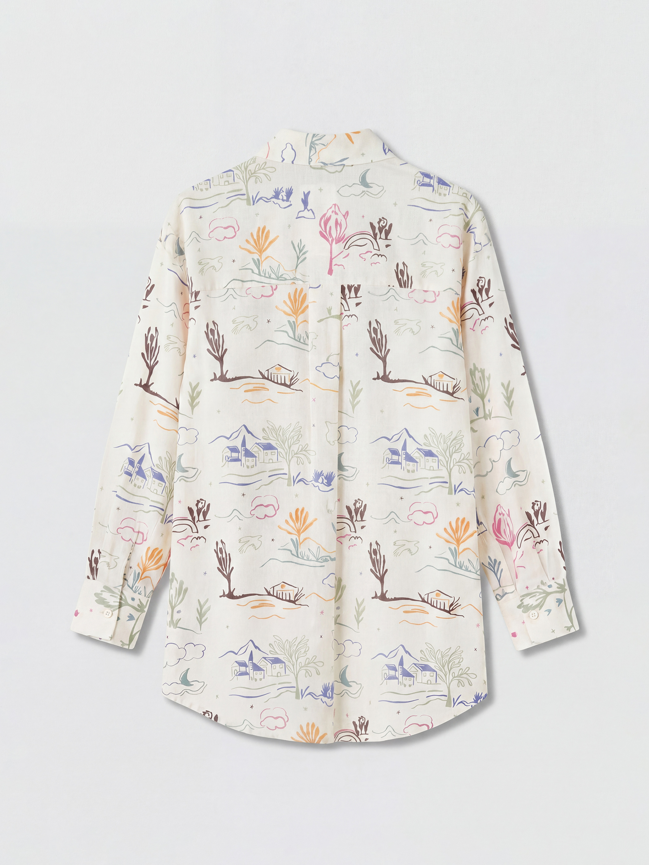 LCW Modest Desenli Oversize Kadın Gömlek Tunik görsel 6
