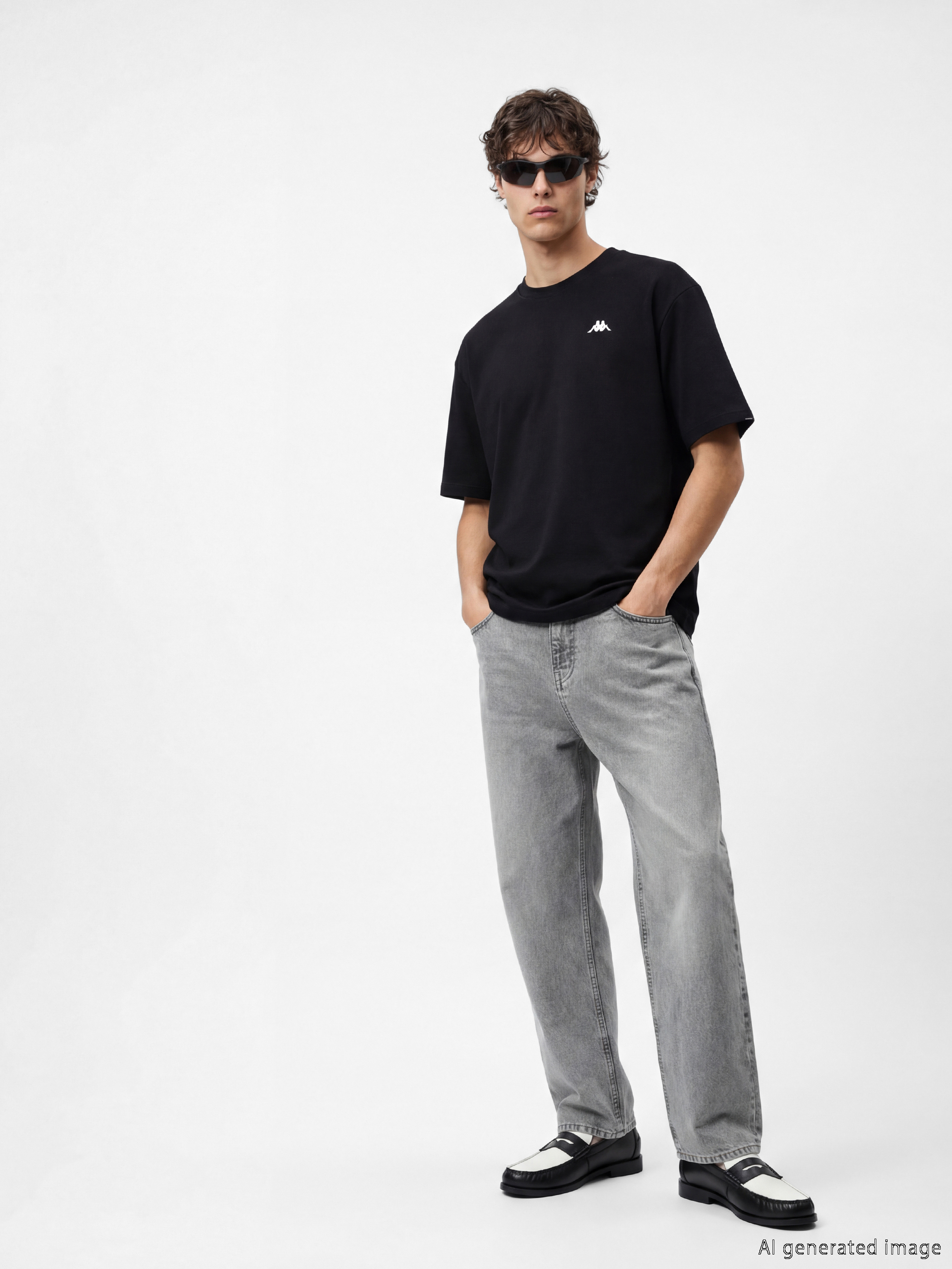 Kappa LC WAIKIKI Bisiklet Yaka Baskılı Unisex Spor Tişört görsel 5