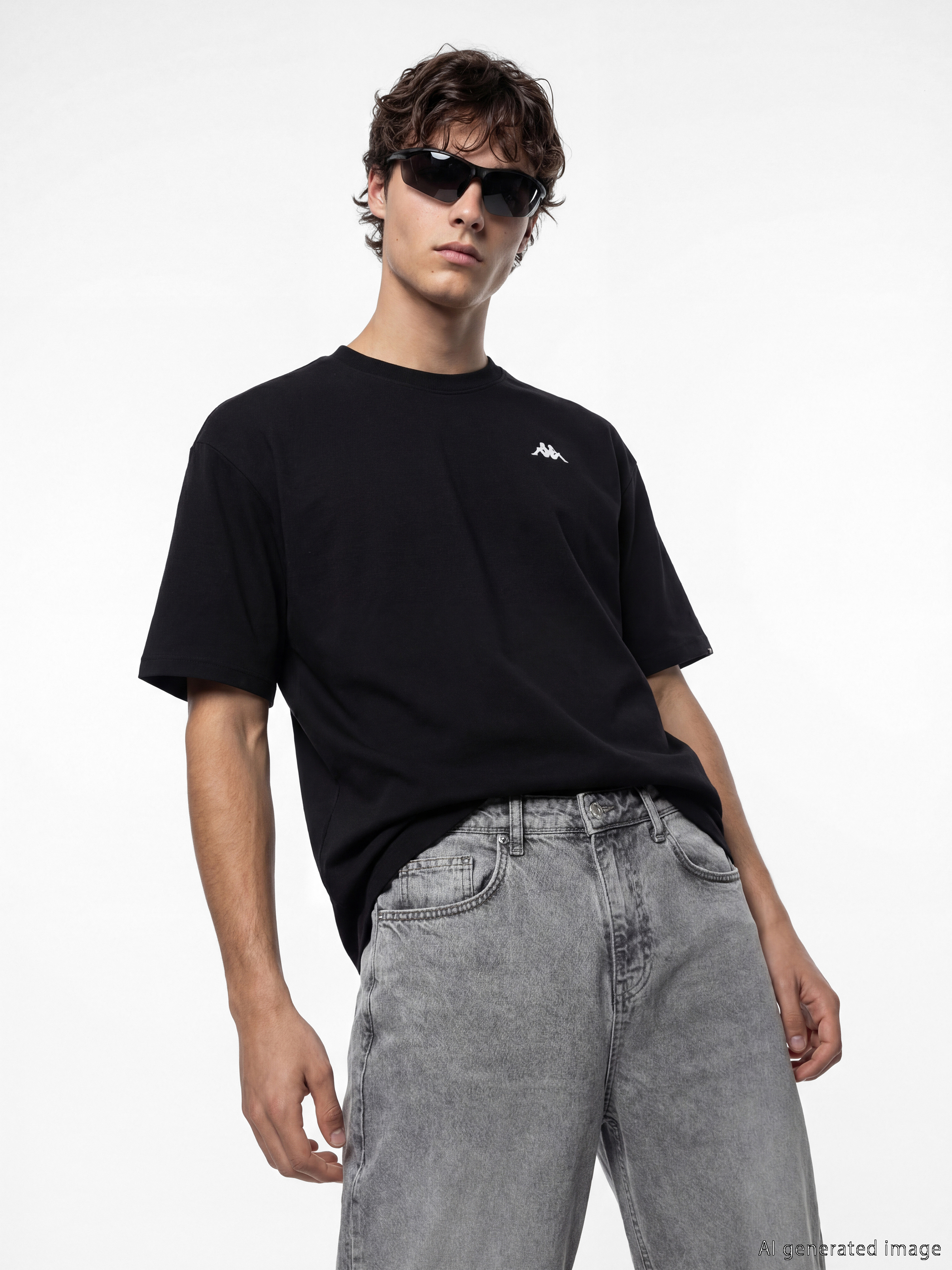 Kappa LC WAIKIKI Bisiklet Yaka Baskılı Unisex Spor Tişört görsel 7
