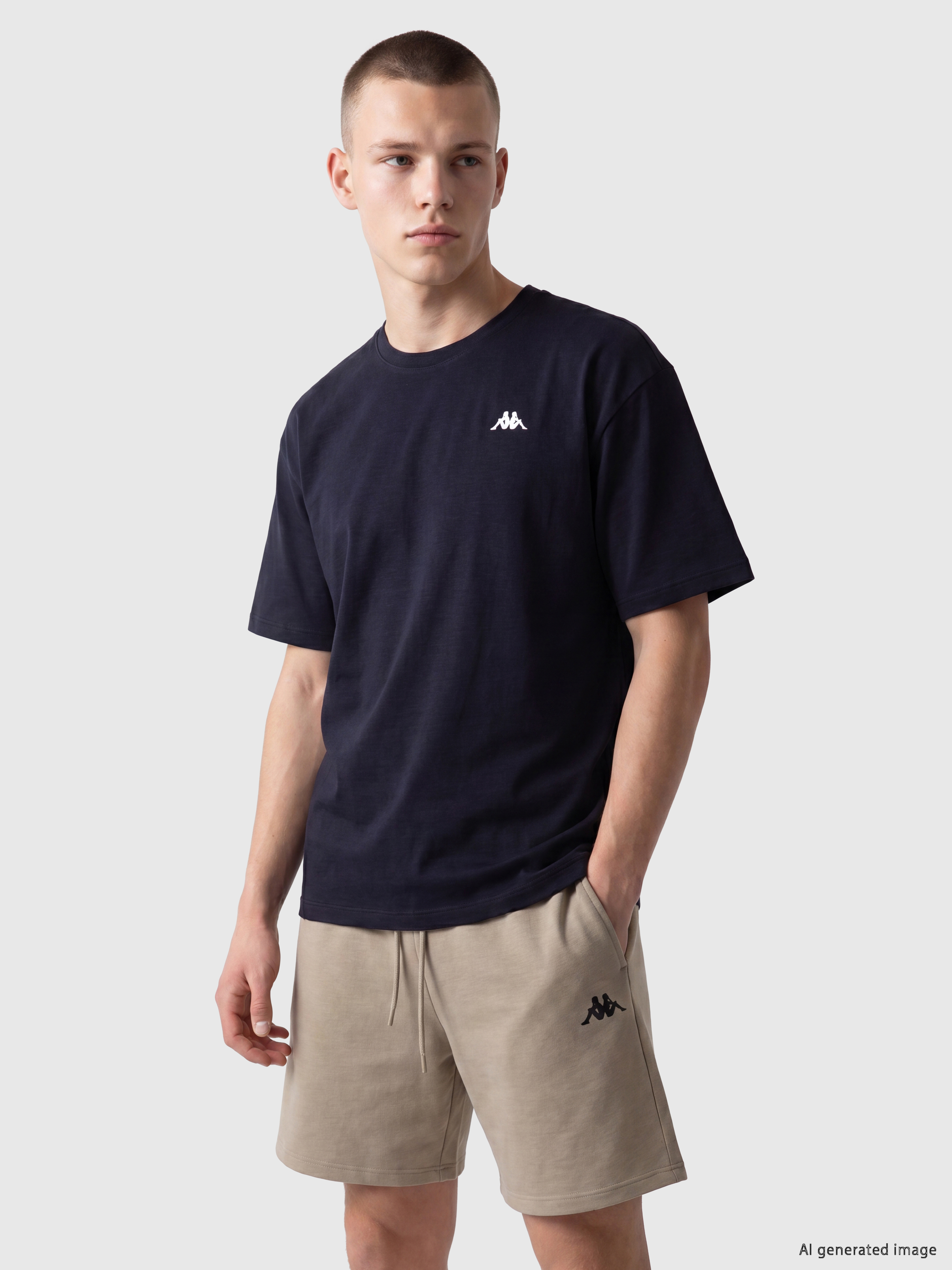 Kappa LC WAIKIKI Bisiklet Yaka Baskılı Unisex Spor Tişört