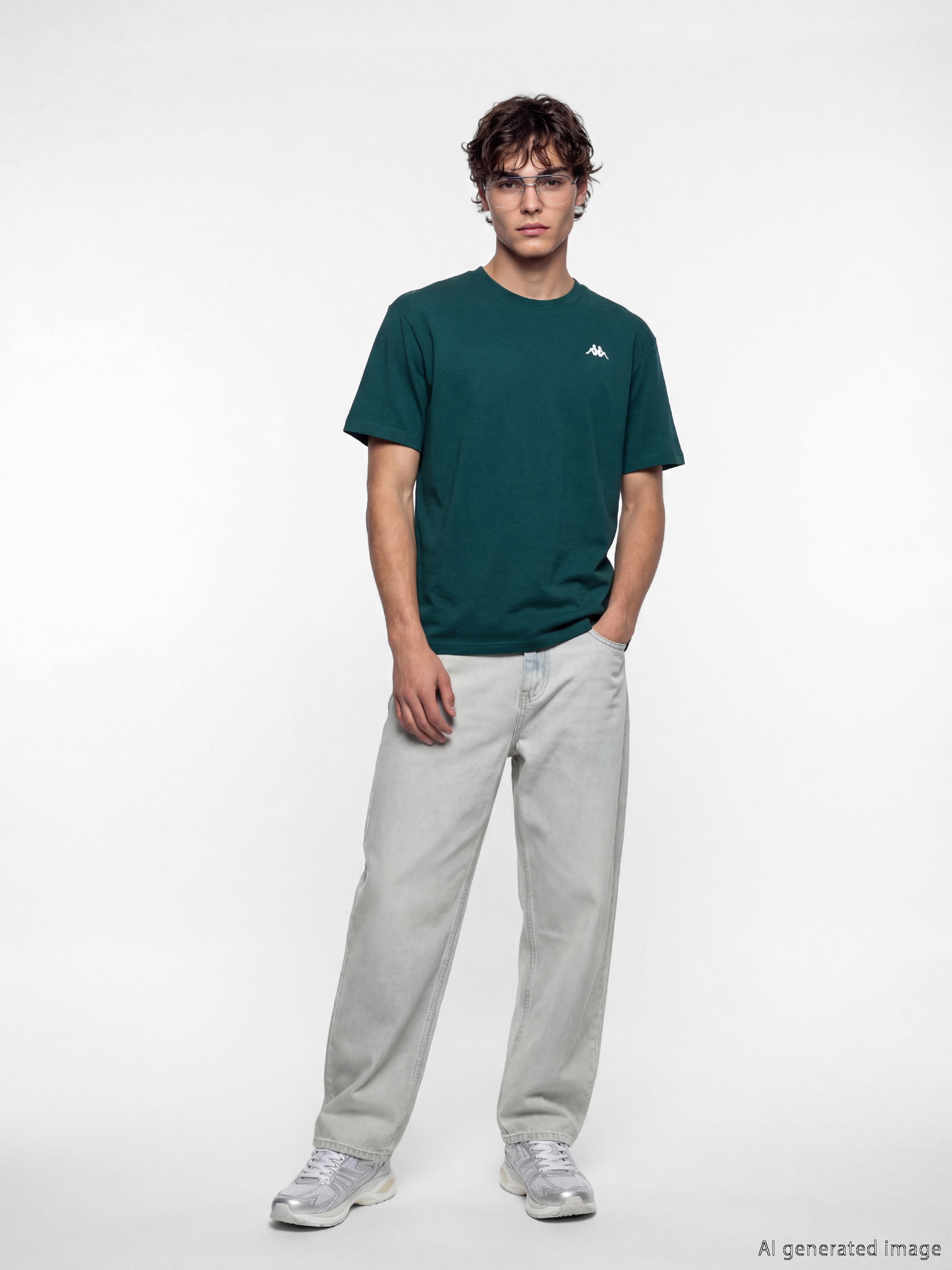Kappa LC WAIKIKI Bisiklet Yaka Baskılı Unisex Spor Tişört görsel 3