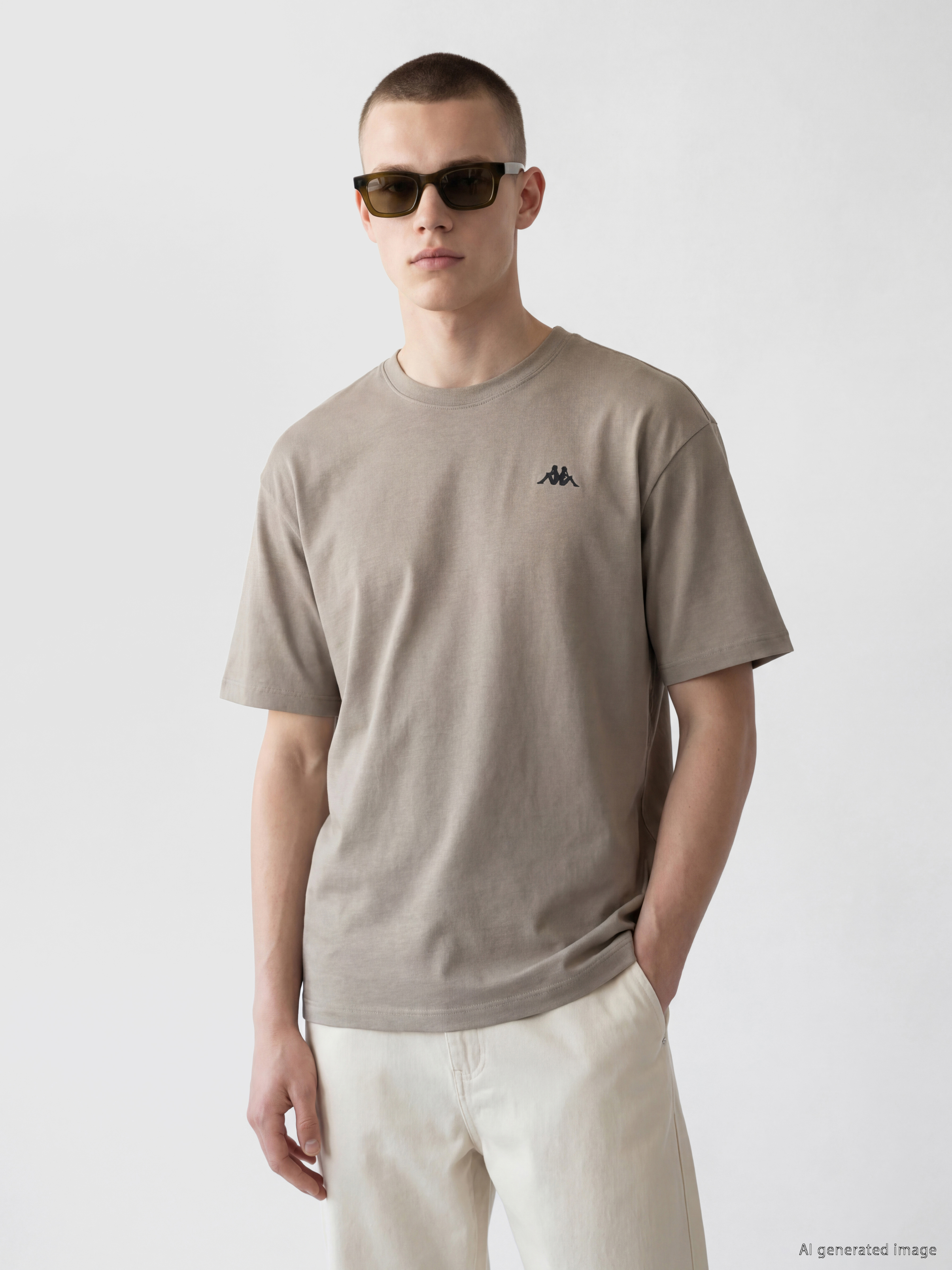 Kappa LC WAIKIKI Bisiklet Yaka Baskılı Unisex Spor Tişört