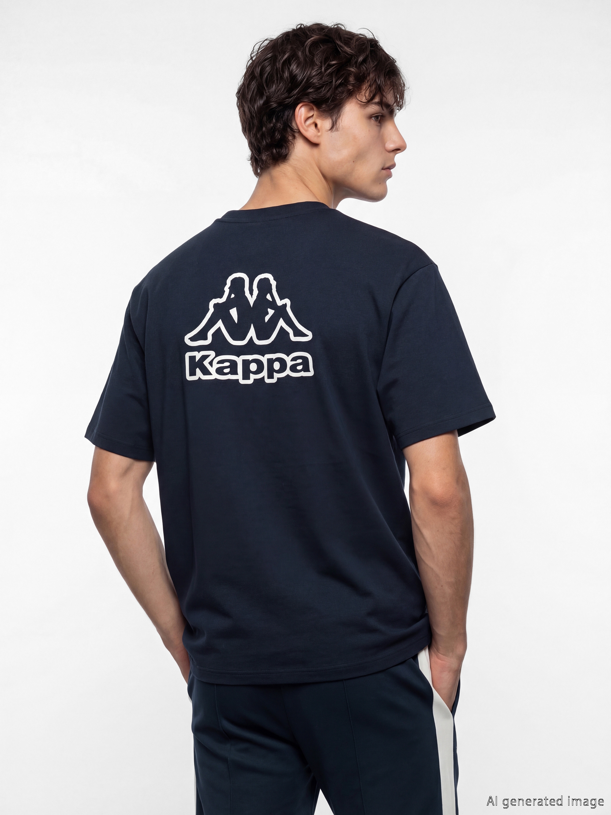 Kappa LC WAIKIKI Bisiklet Yaka Baskılı Unisex Spor Tişört görsel 4