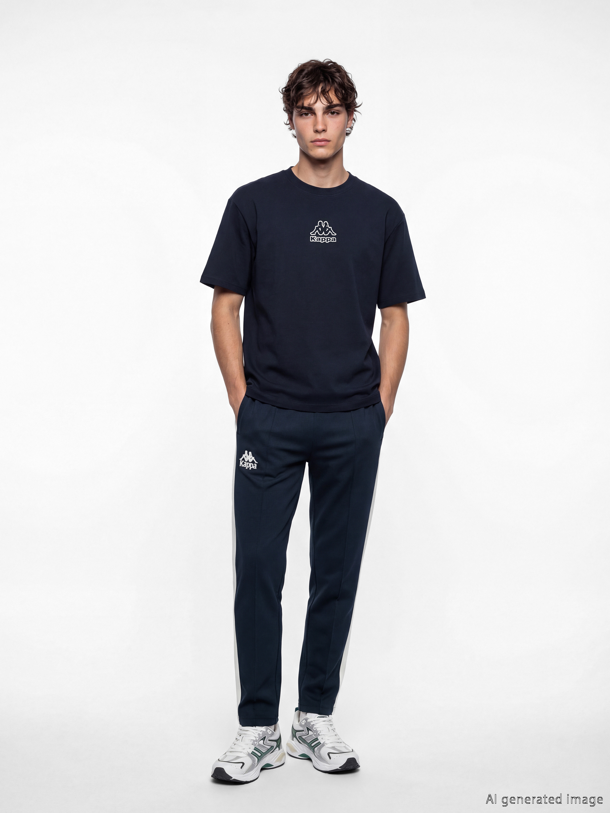 Kappa LC WAIKIKI Bisiklet Yaka Baskılı Unisex Spor Tişört görsel 5