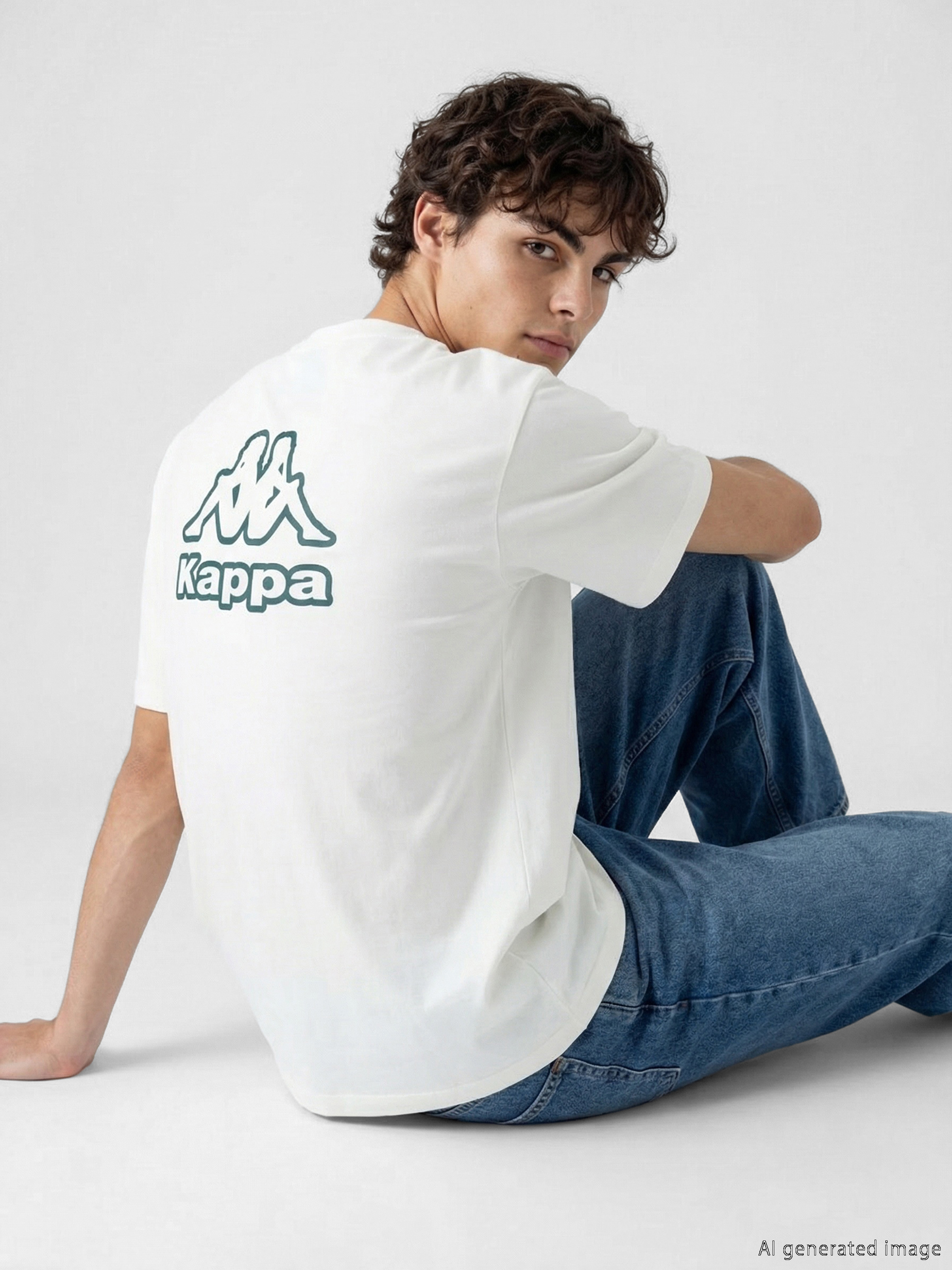 Kappa LC WAIKIKI Bisiklet Yaka Baskılı Unisex Spor Tişört görsel 2