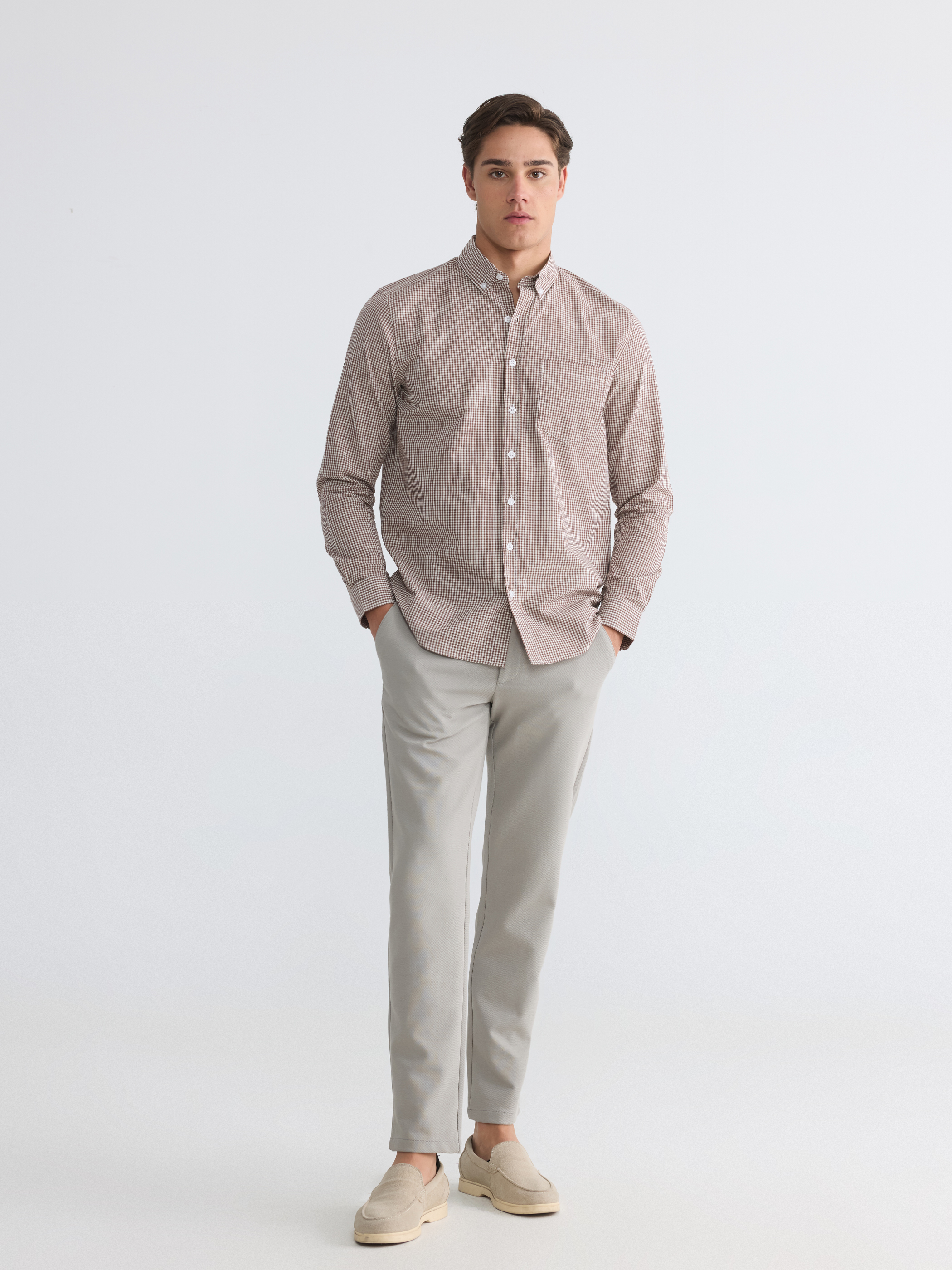 LCWAIKIKI Classic Regular Fit Ekose Erkek Gömlek görsel 2