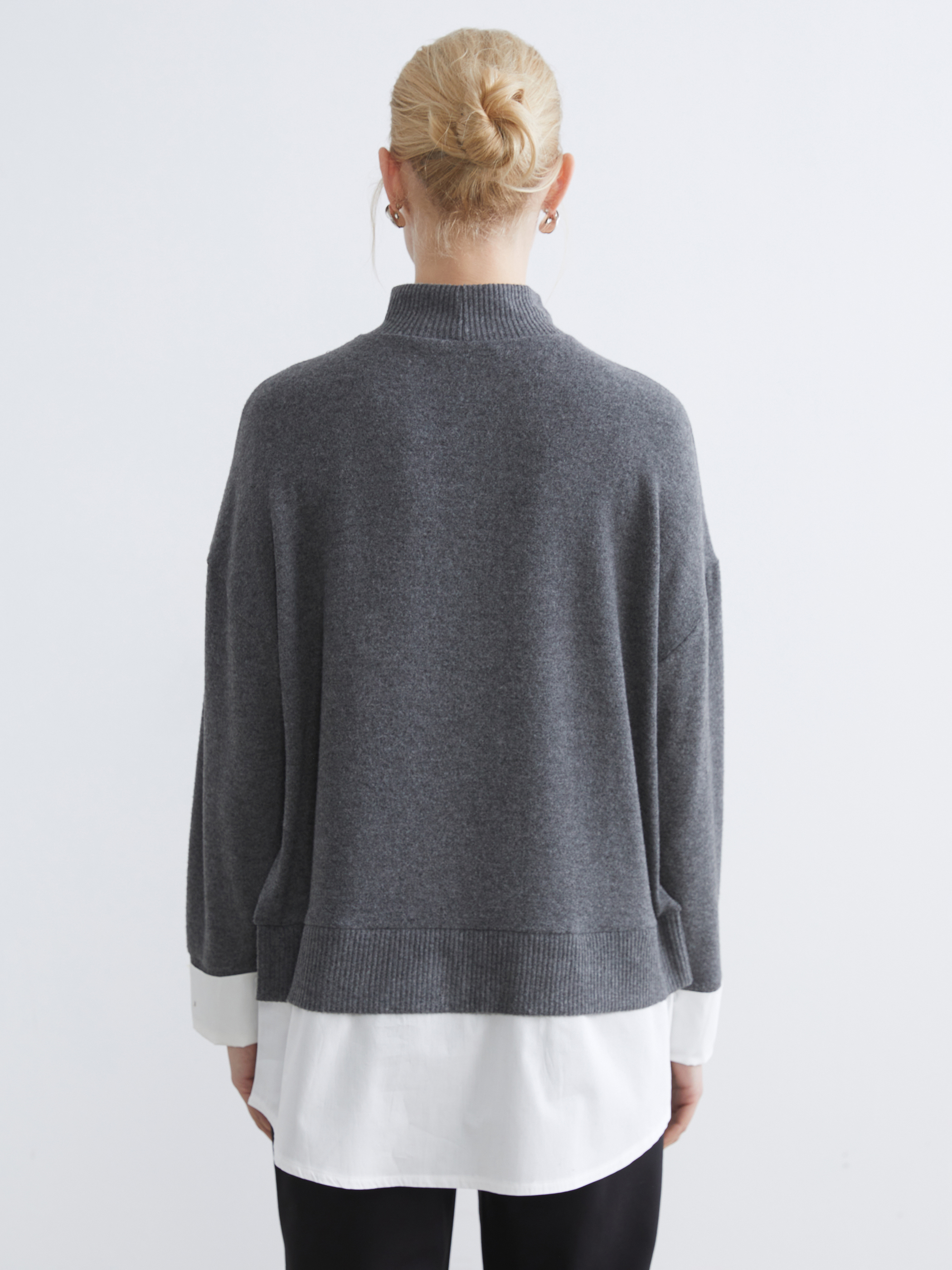 LCWAIKIKI Classic Soft Touch Oversize Kadın Sweatshirt Tunik görsel 5