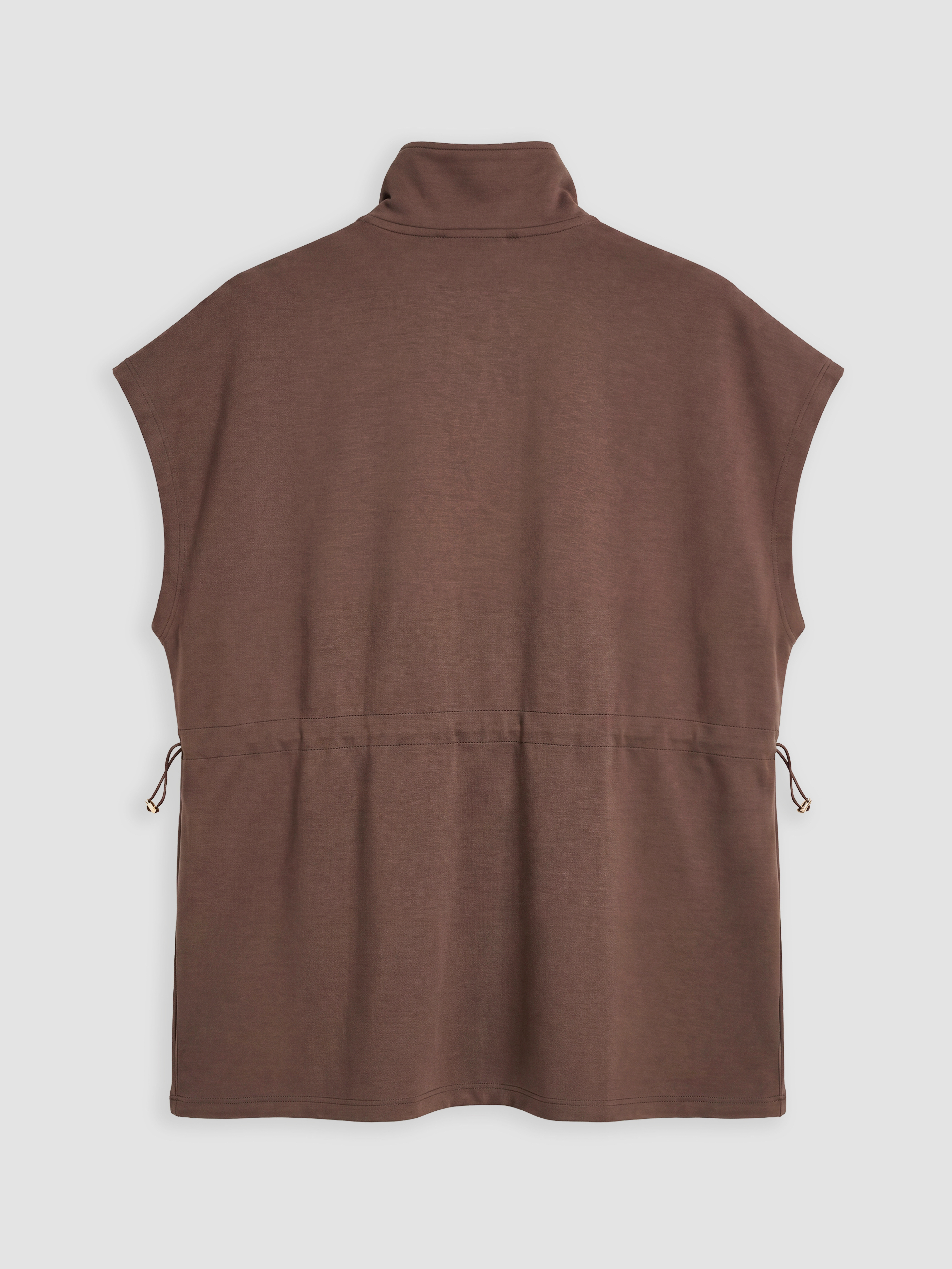 LCW Modest Dik Yaka Oversize Büzgülü Kadın Yelek görsel 7