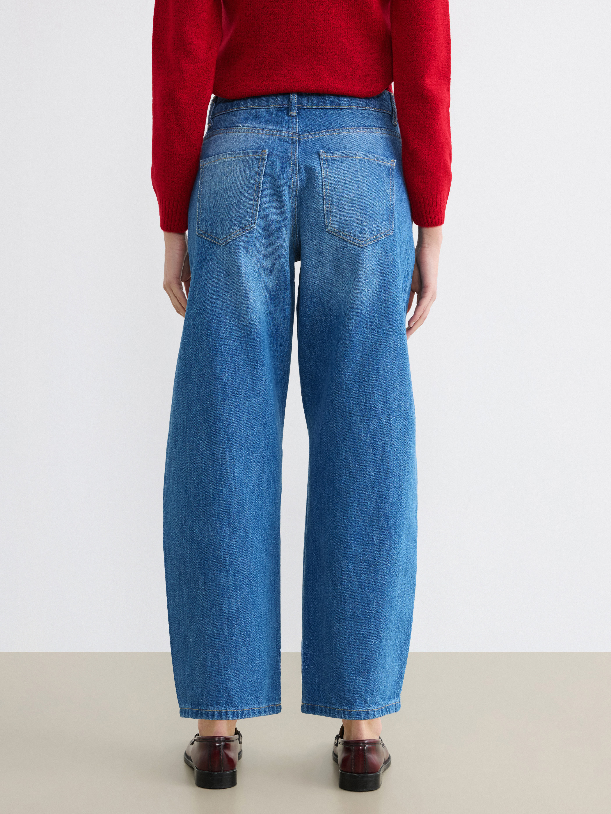 LCW Jeans Barrel Fit Kadın Jean Pantolon görsel 4