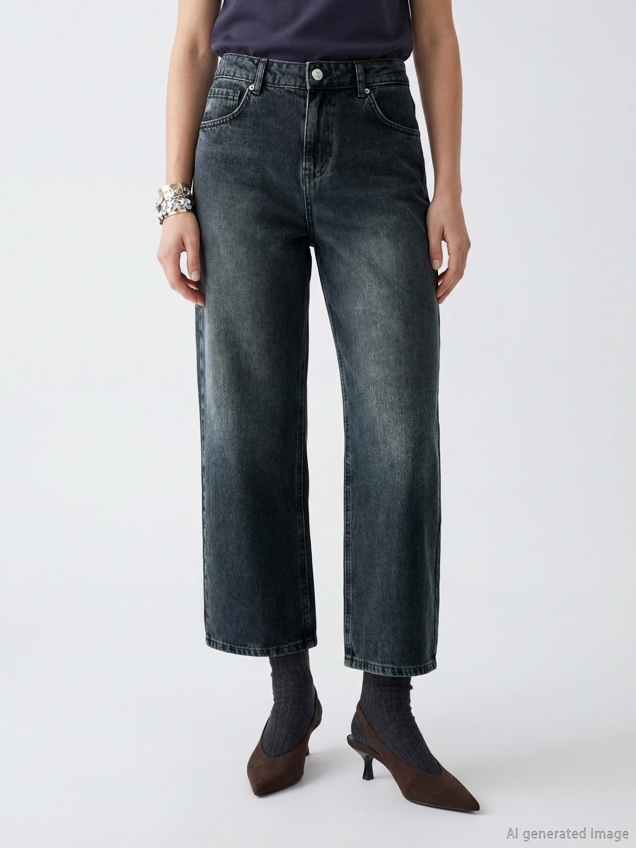 LCW Jeans Barrel Fit Kadın Jean Pantolon görsel 6
