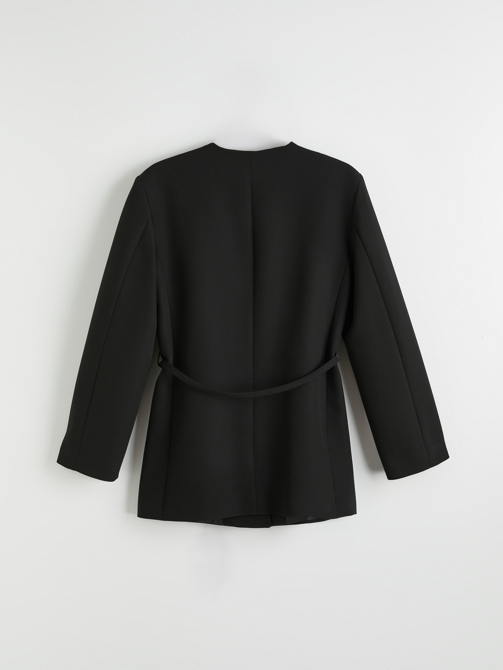 LCW Modest V Yaka Kemerli Kadın Blazer Ceket görsel 7