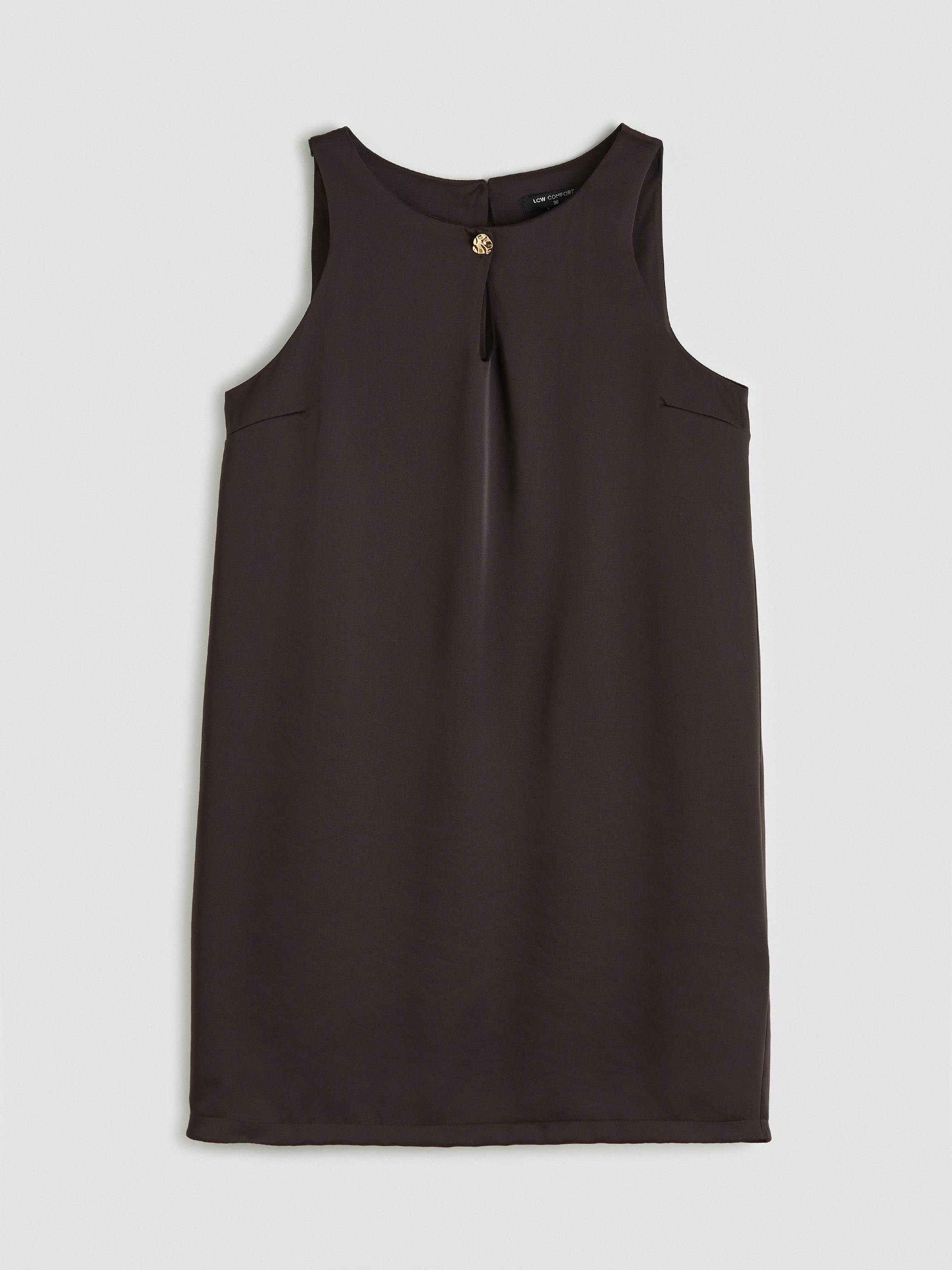 LCW Comfort Bisiklet Yaka Kolsuz Mini Elbise görsel 5