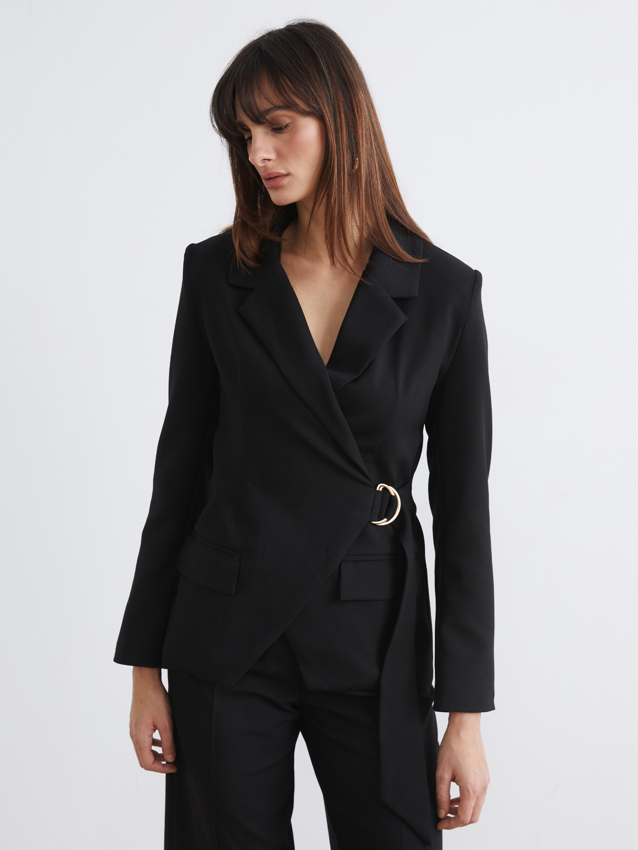 Soulife Kruvaze Yaka Kadın Blazer Ceket